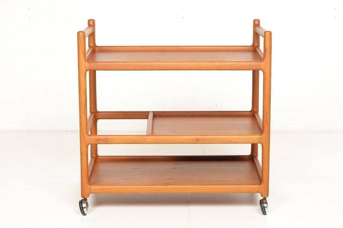 Tea Trolley, Johannes Andersen For Silkeborg, Teak, Vintage, Partly Solid photo for sale