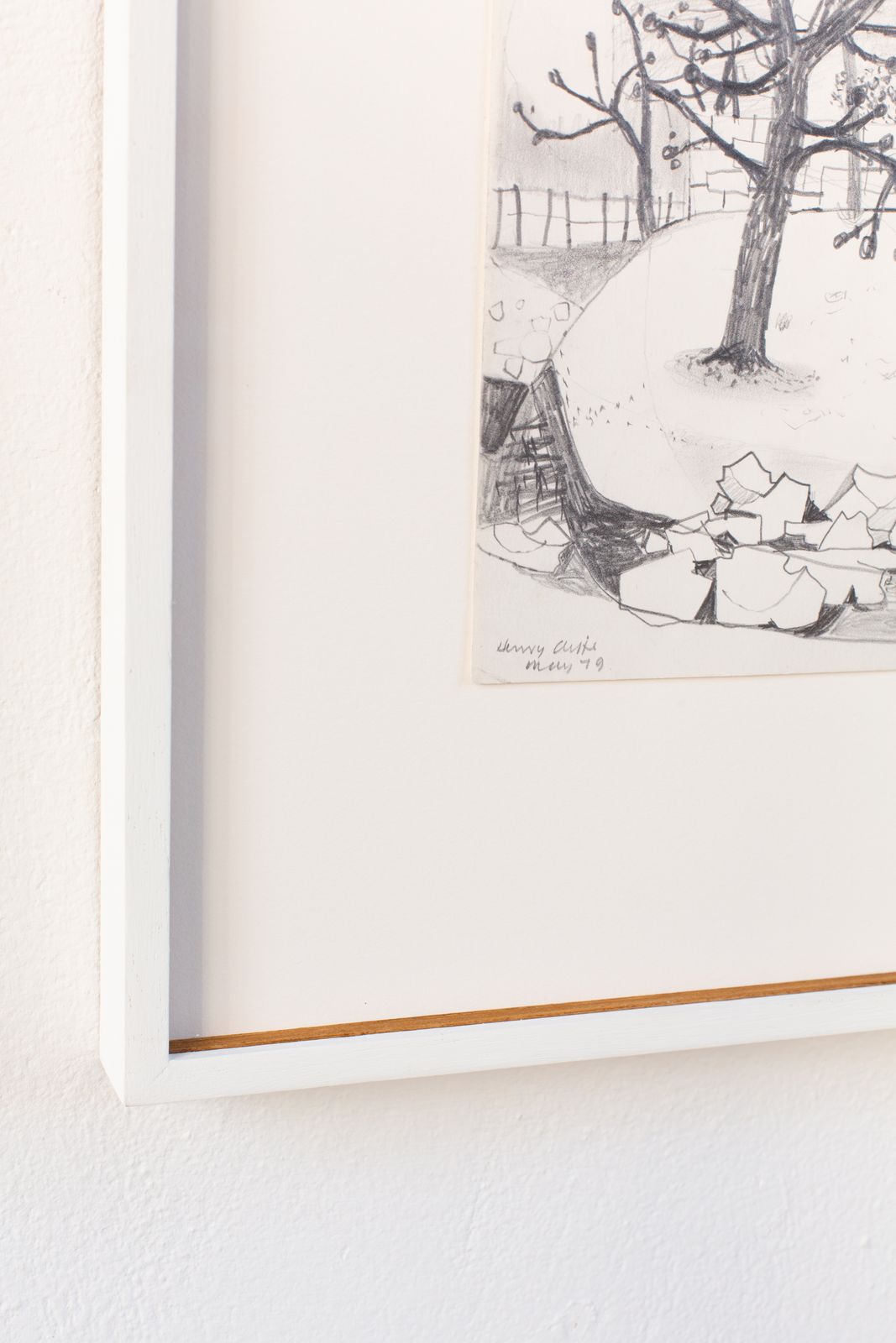 Landscape In Pencil On Paper By Henry Cliffe, Signed And Dated 1979 photo Art