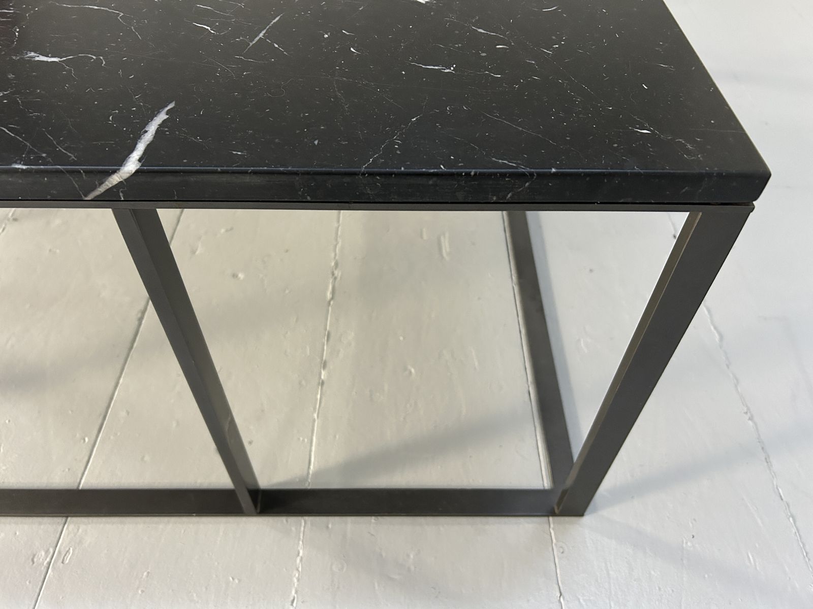 photo for sale B&B Italia "Lithos" Coffee Table In Black "Marquina" Marble