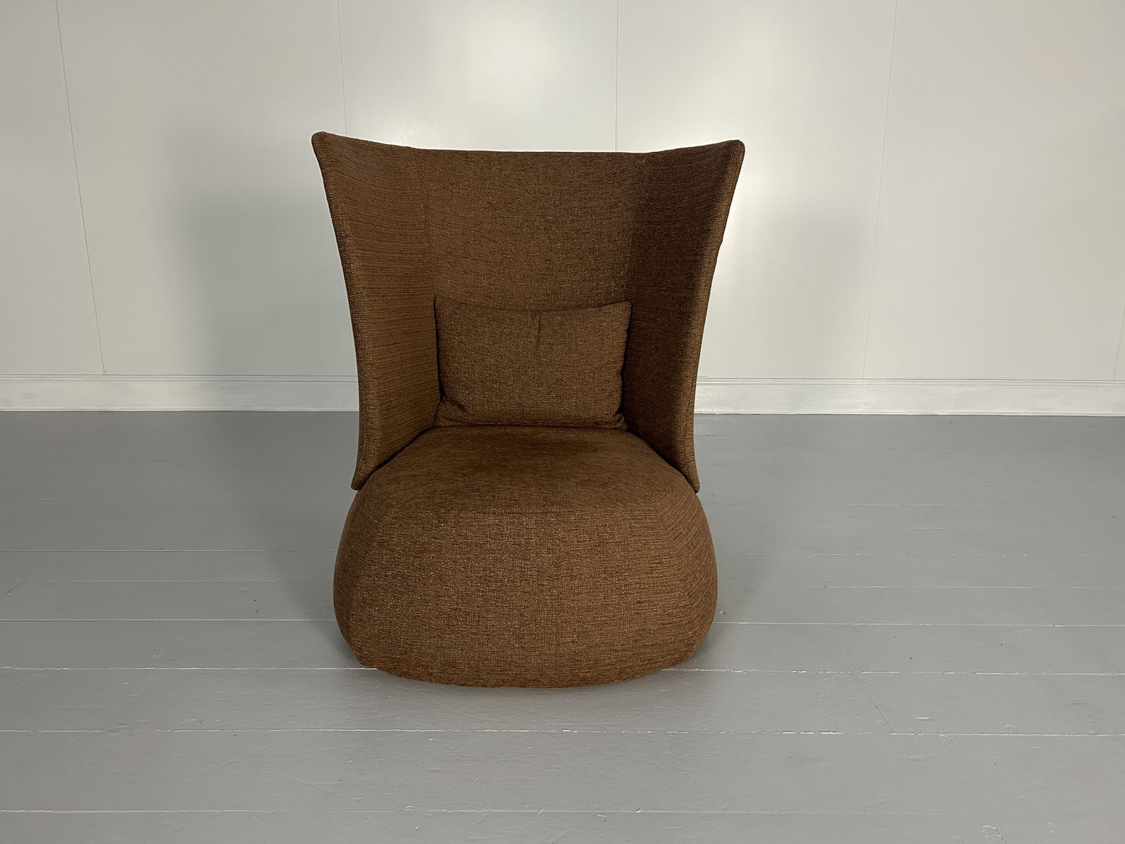 B&B Italia “Fat Fs91a” Chair In Brown Woven Fabric photo furniture