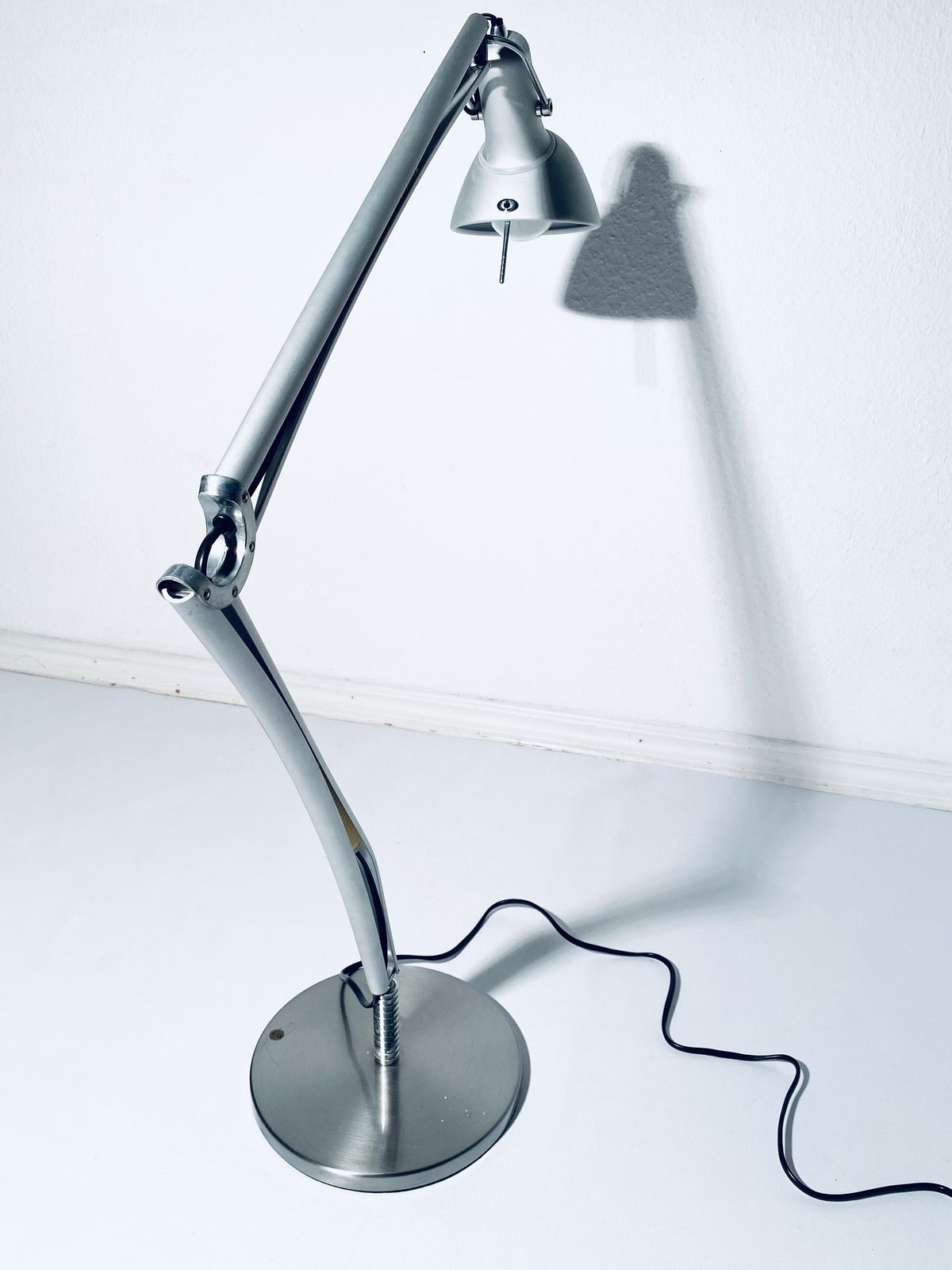 Lumina Naomi Designer Desk Lamp Italy Silver Aluminum / Home Office Decor 90s photo for sale