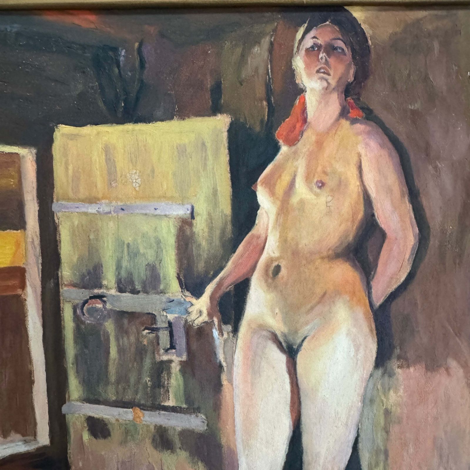 The Warm Room, 1943. Vintage Swedish Oil Painting. photo for sale