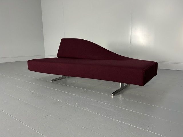 Cassina "276 Aspen" Sofa Chaise In Aubergine Purple Fabric