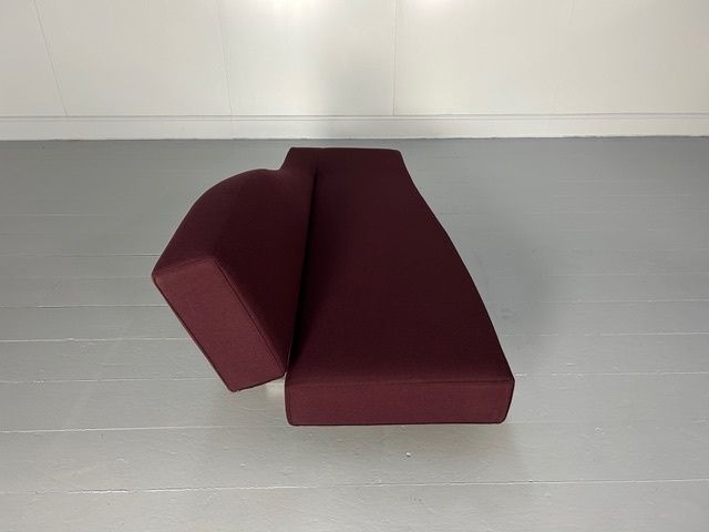 photo furniture Cassina "276 Aspen" Sofa Chaise In Aubergine Purple Fabric