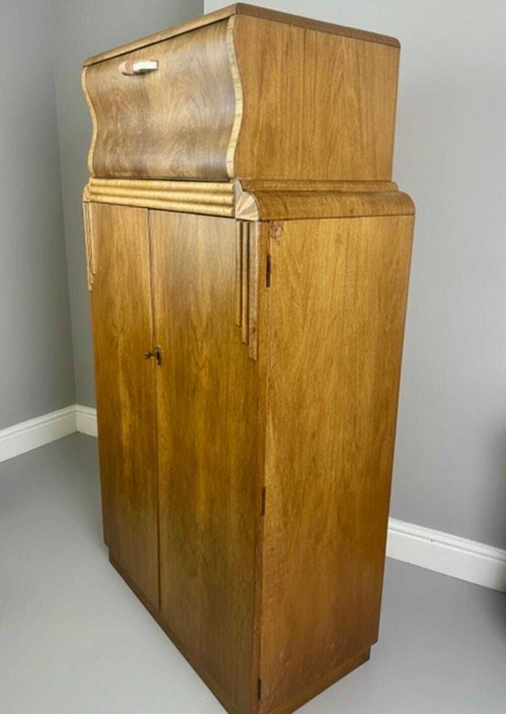 1930s Antique Art Deco Metaphoric Cocktail Drinks Cabinet photo furniture