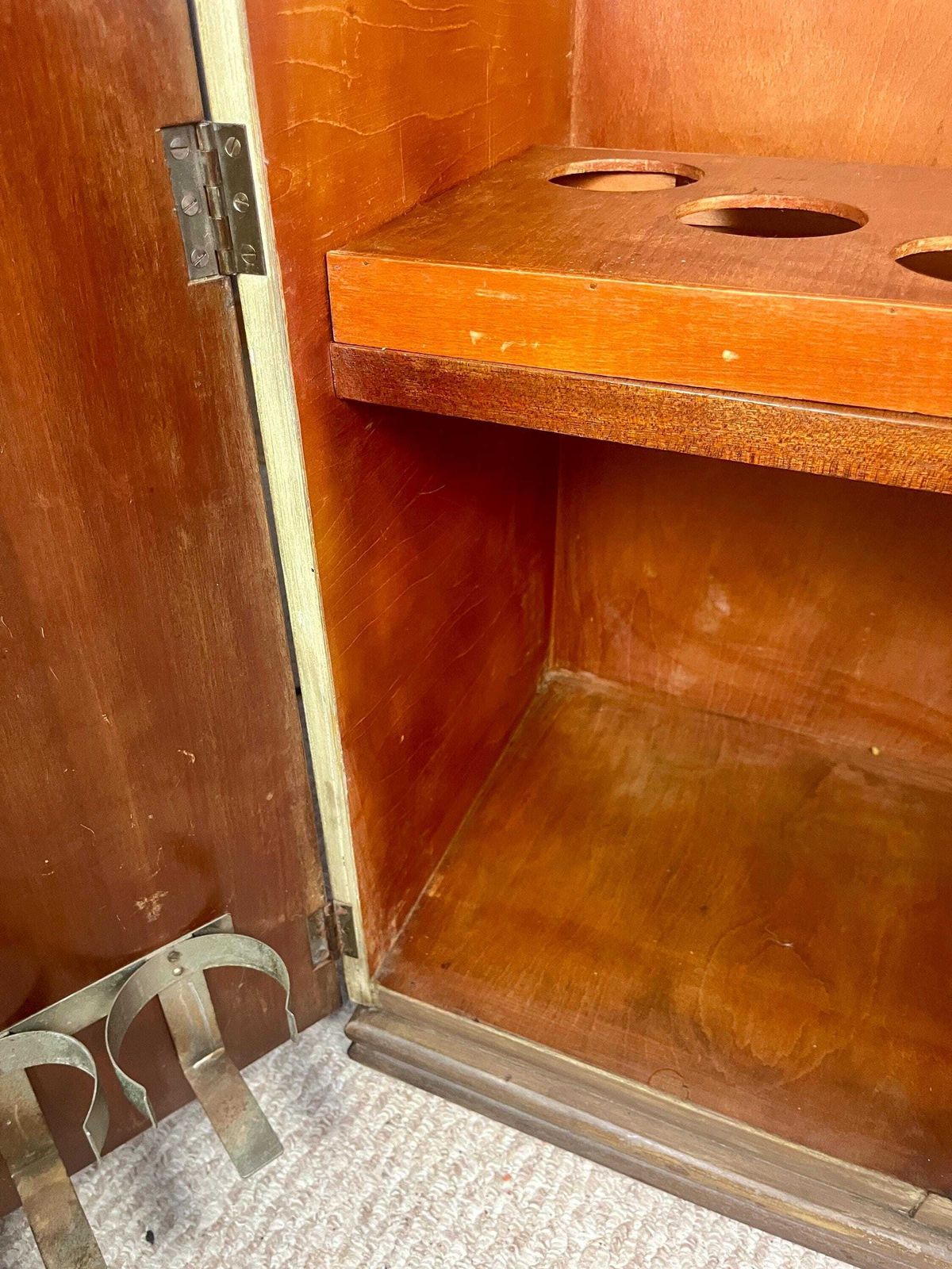 photo for sale 1930s Antique Art Deco Metaphoric Cocktail Drinks Cabinet