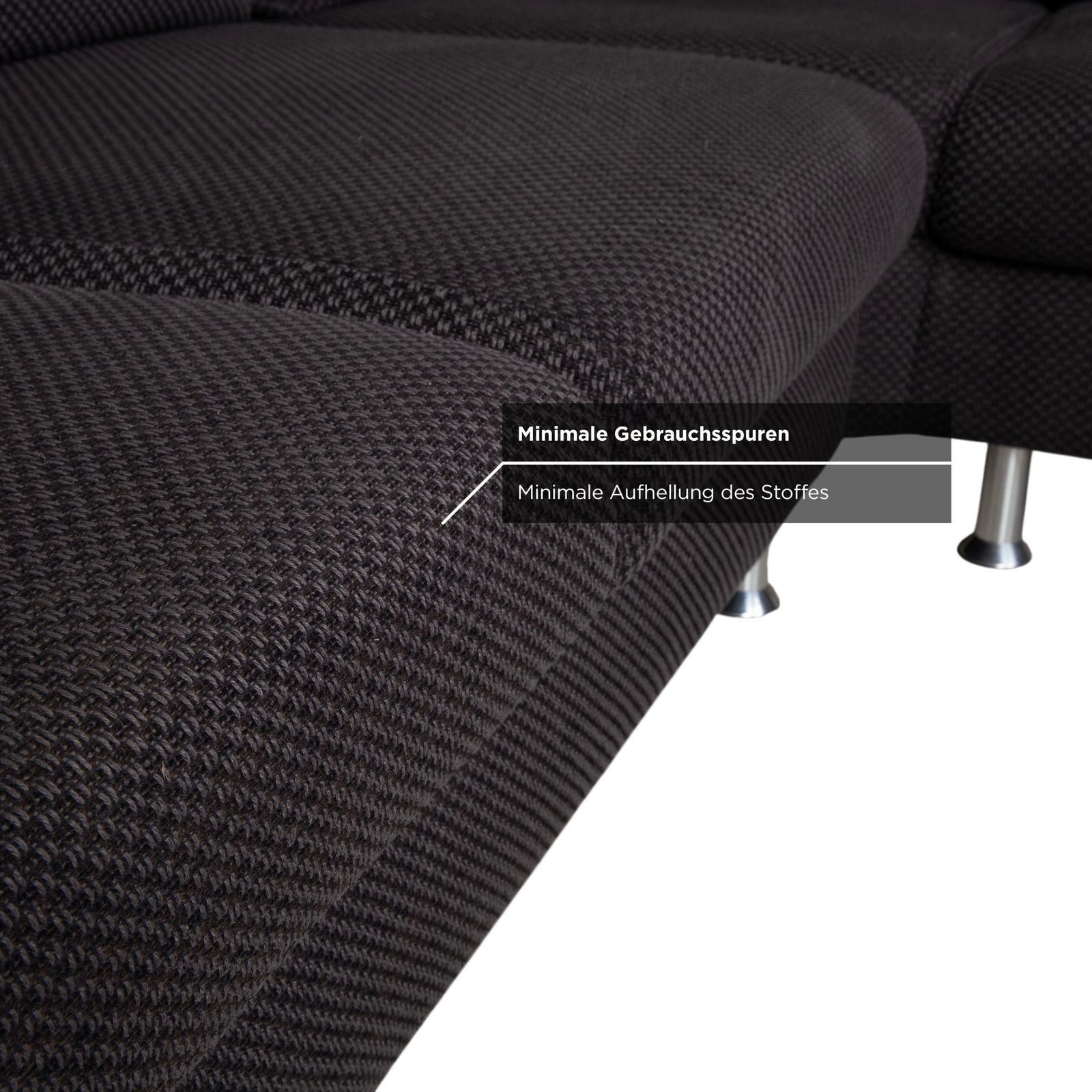 photo for sale Canapé d'angle Ewald Schillig Vario en tissu gris brun, méridienne à gauche