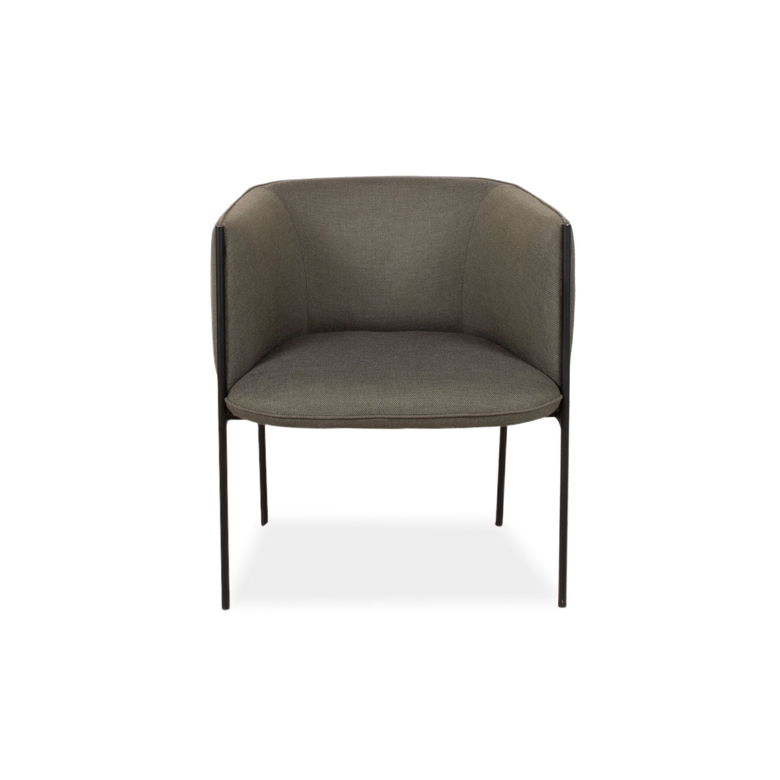 Set Of 4 Wendelbo Sepal Chairs, Fabric: Wool, Kvadrat Fiord Grey, Frame: Steel, Black, Luca Nichetto photo vintage