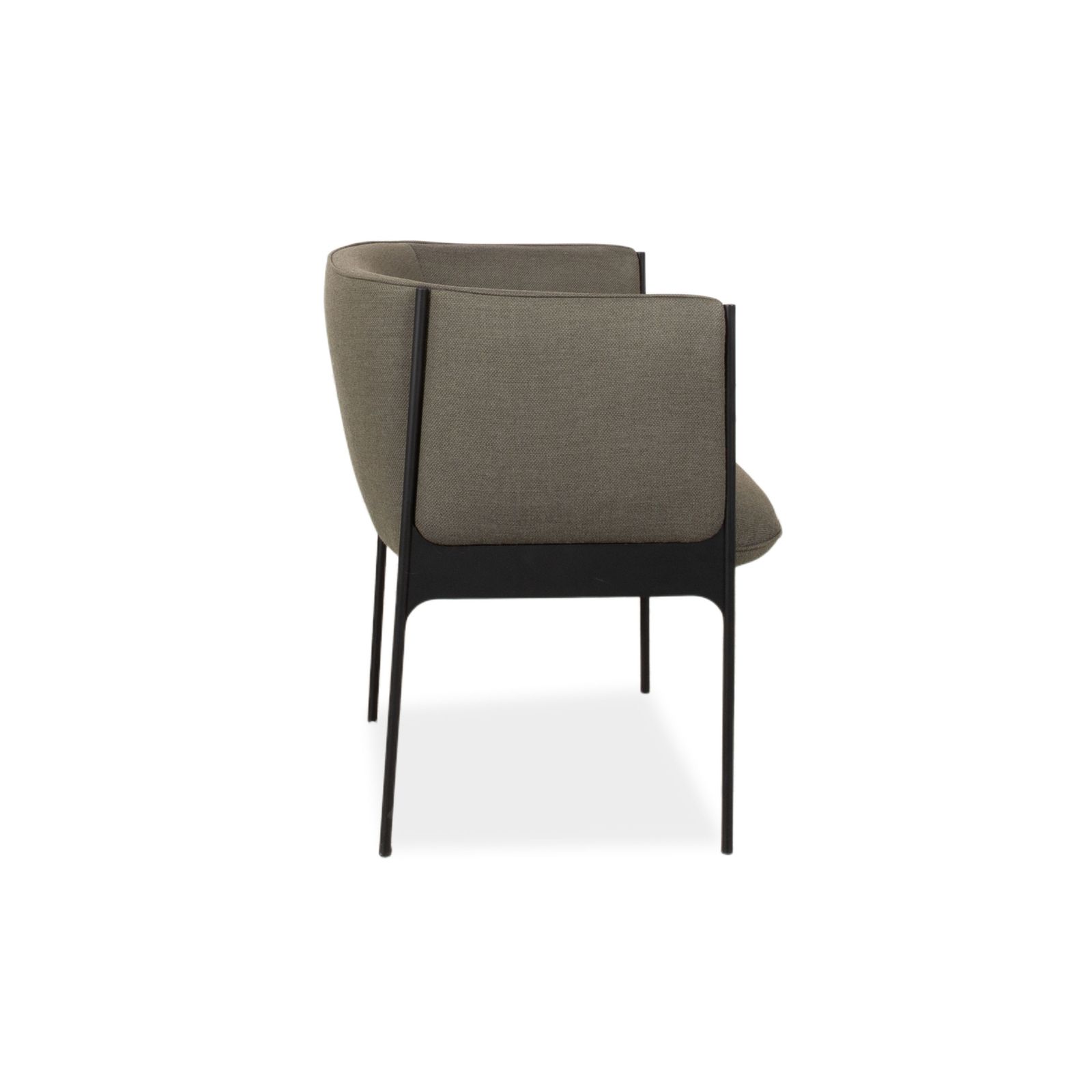 photo furniture Set Van 4 Wendelbo Sepal Stoelen, Bekleding: Wol, Kvadrat Fiord Grijs, Frame: Staal, Zwart, Luca Nichetto