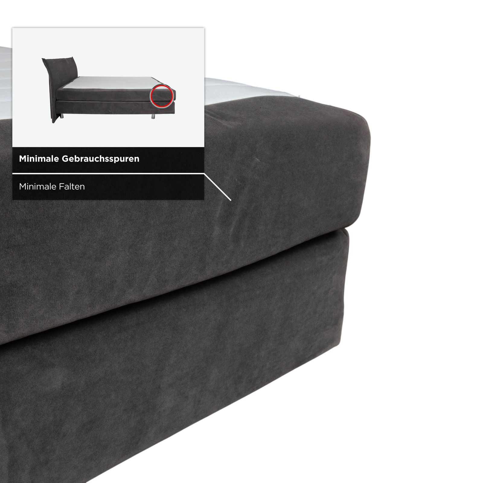 photo furniture Lit en tissu Musterring, gris
