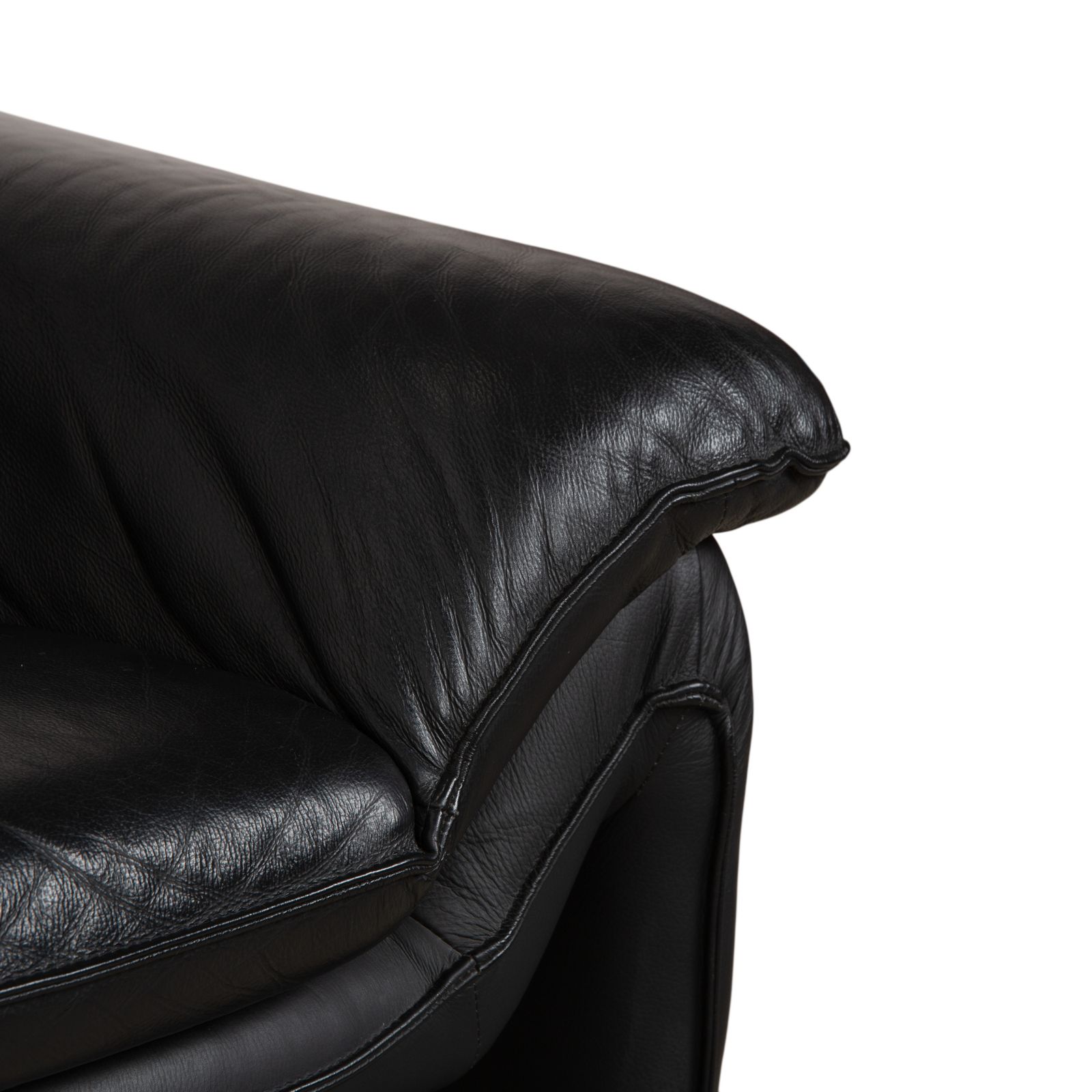 Fauteuil Lauuser Atlanta en cuir noir photo for sale