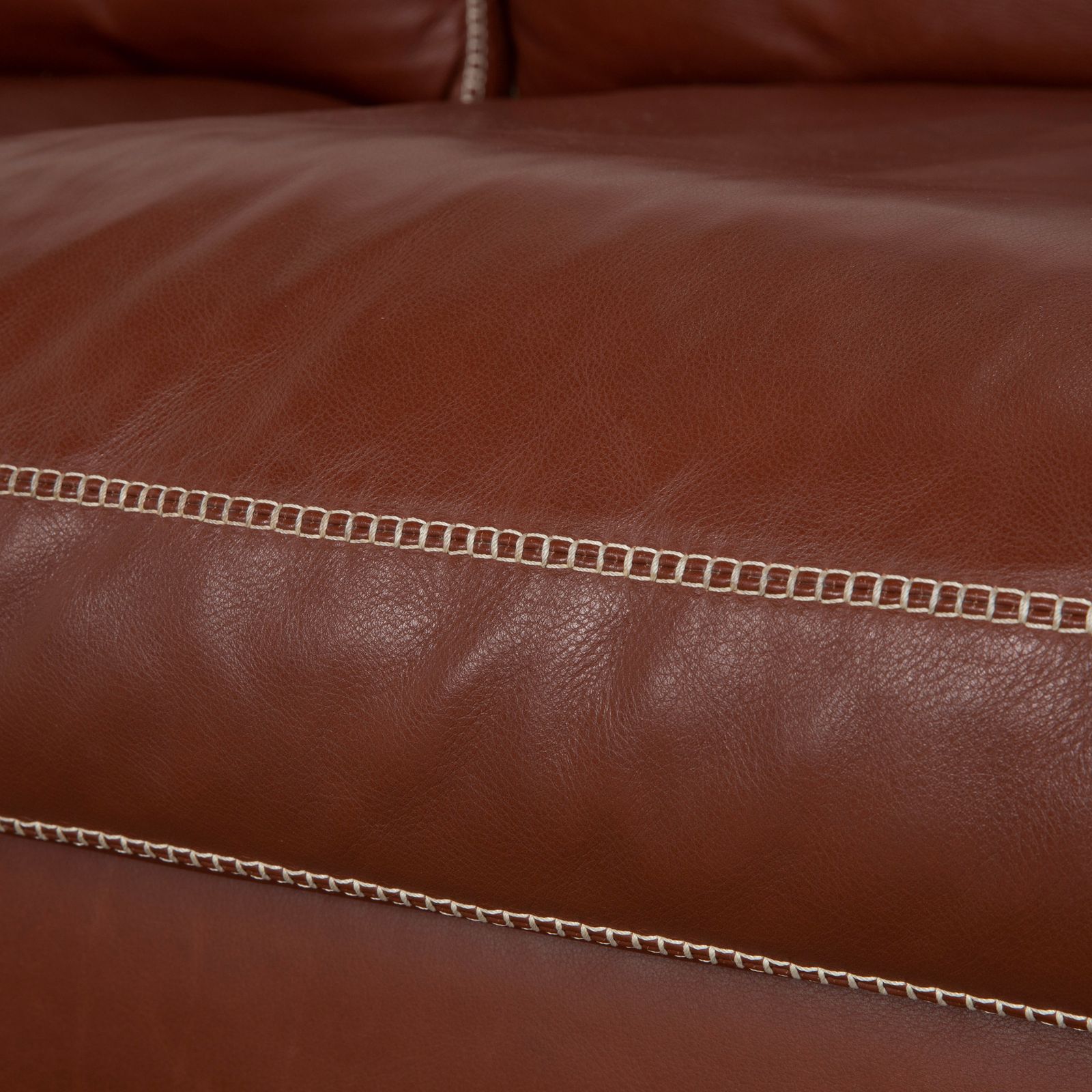 Canapé d'angle Machalke Valentino en cuir marron cognac photo buy