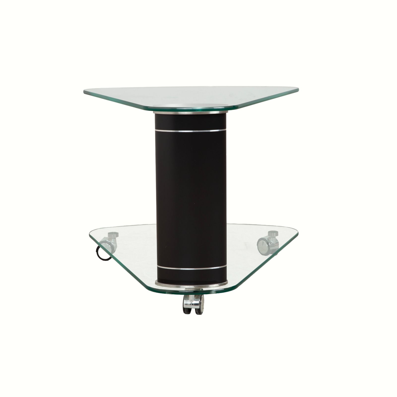 photo furniture Stressless salontafel glas grijs zilver zwart met rolfunctie