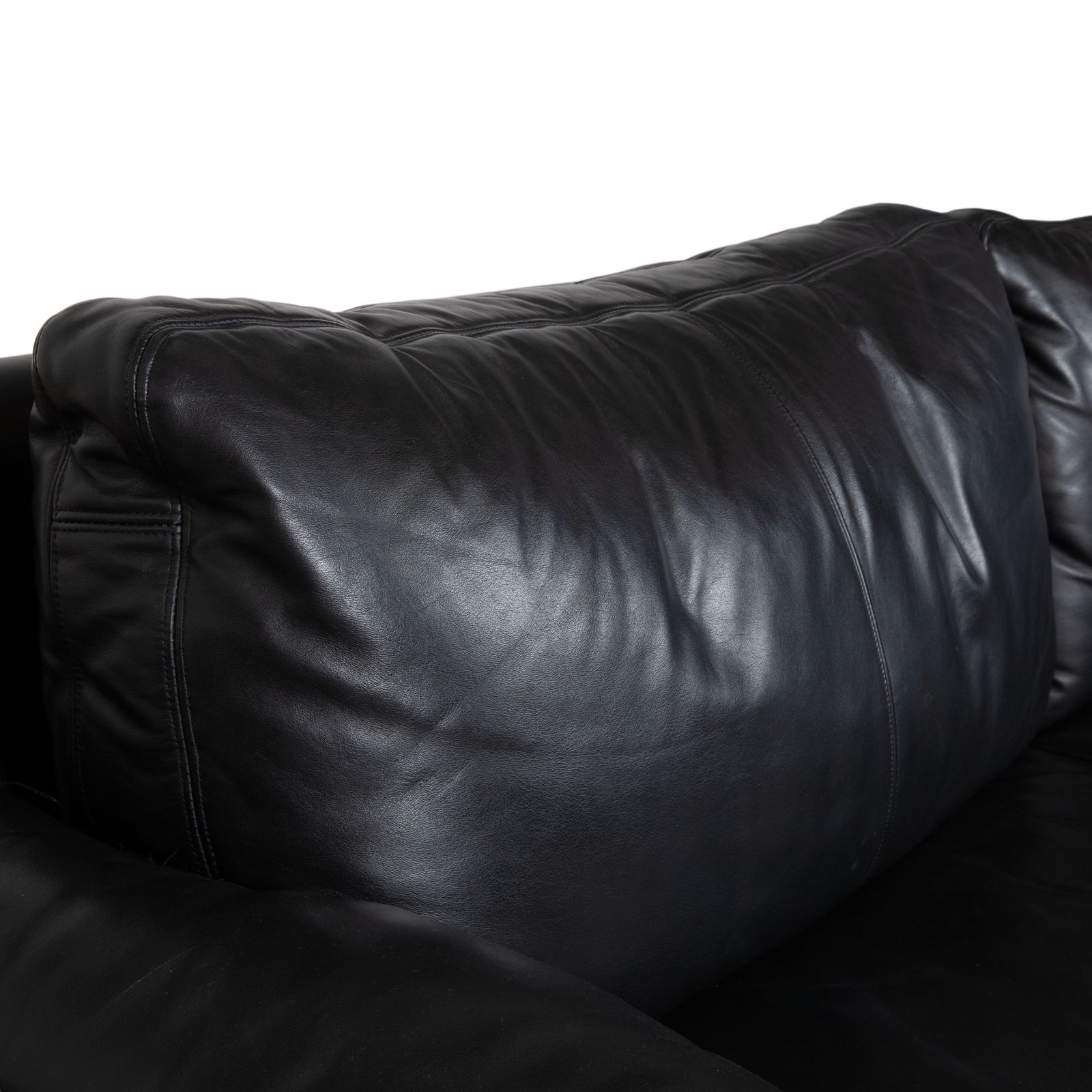 Cor Conseta Leather Four Seater Black Sofa photo 2794.0