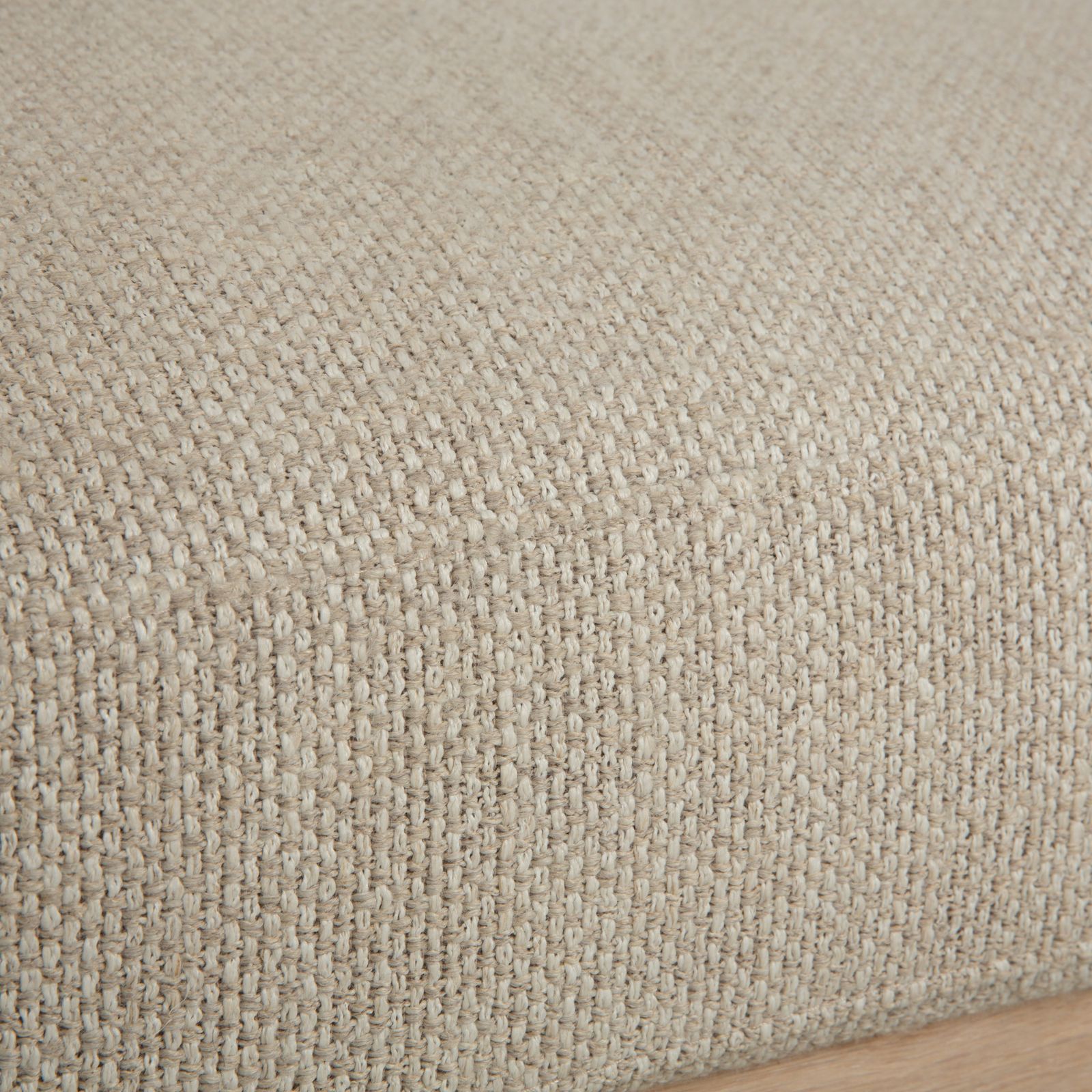 Tabouret Bolia Elton en tissu beige crème, bois gris photo for sale