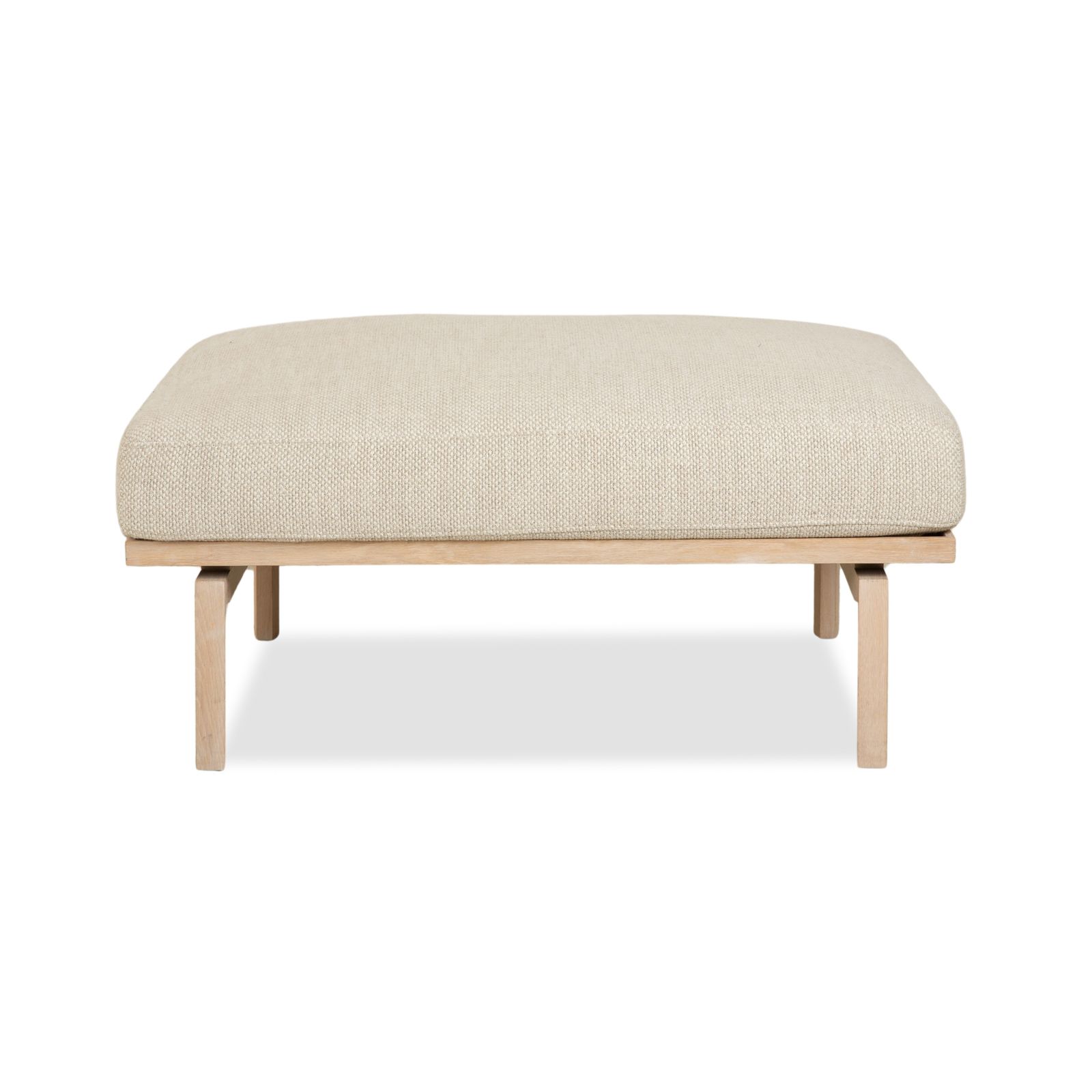 Tabouret Bolia Elton en tissu beige crème, bois gris photo buy