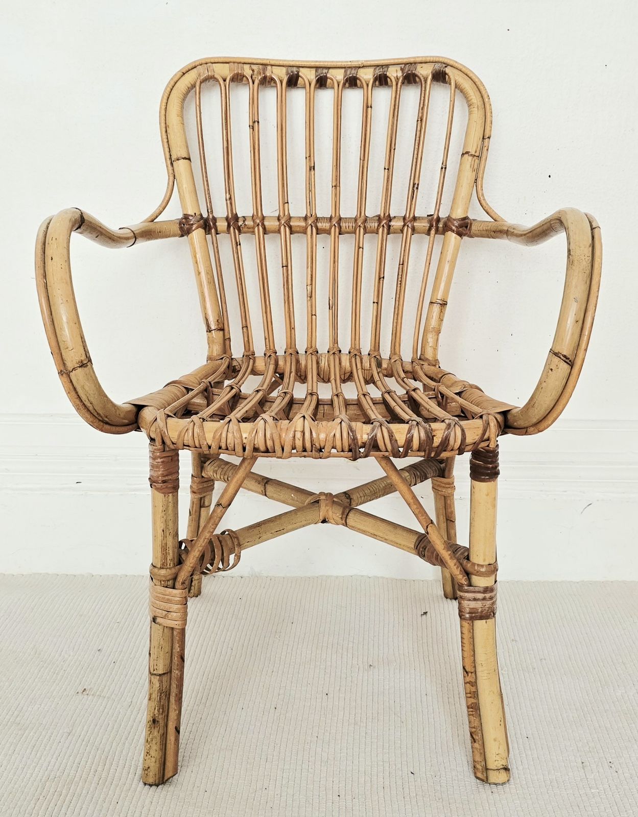 A Mid Century Italian Bamboo Chair. photo furniture