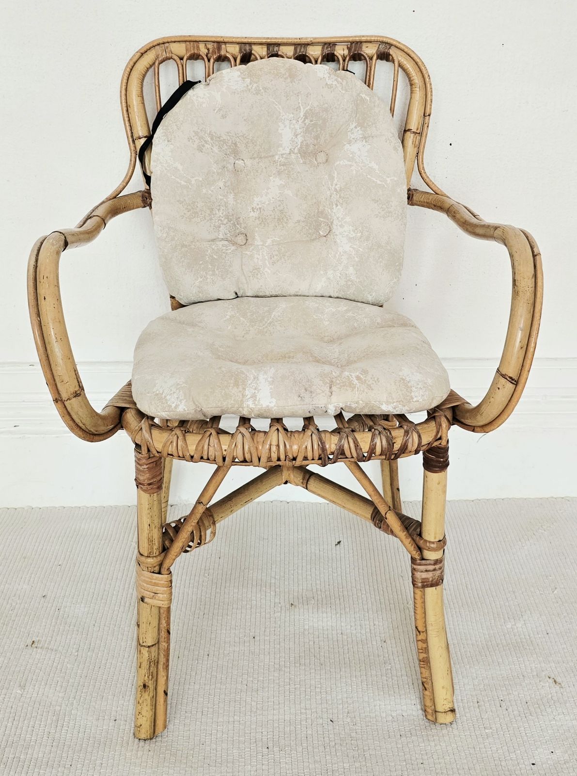 photo furniture A Mid Century Italian Bamboo Chair.