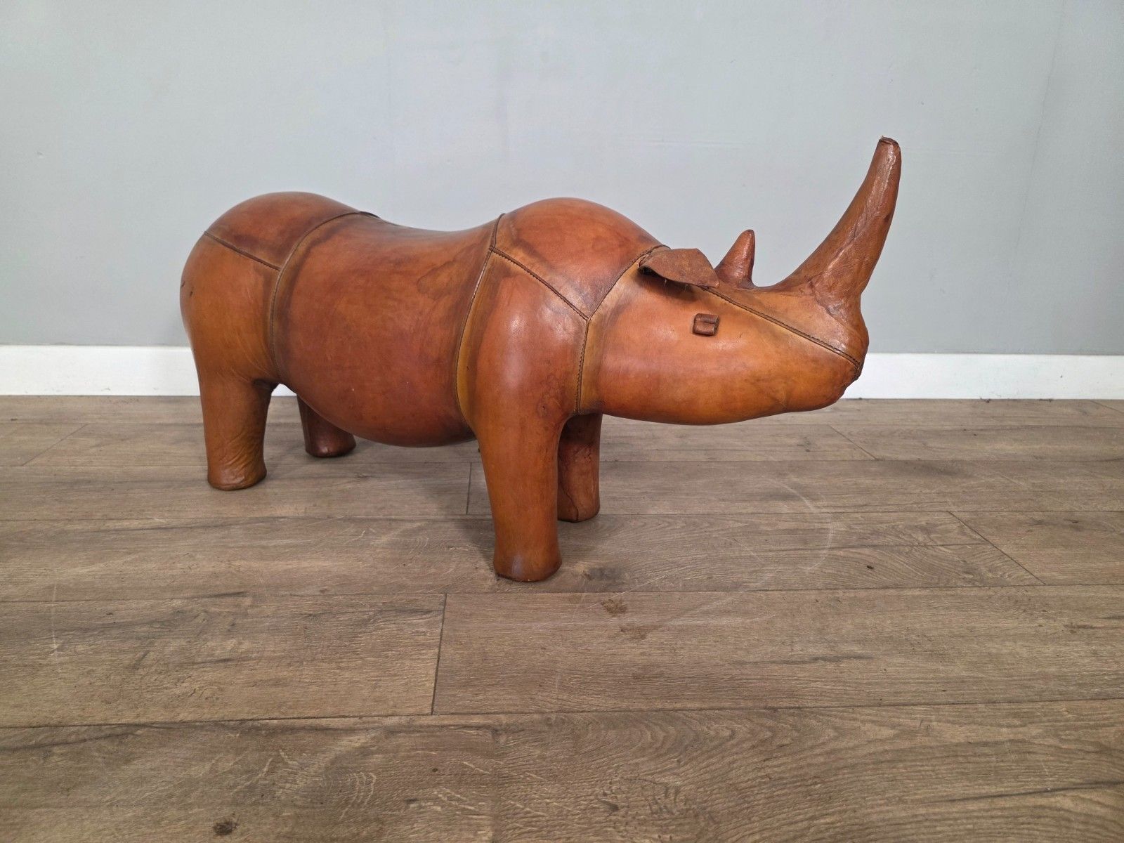 Large Leather Dimitri Omersa For Liberty London Rhino Footstool
