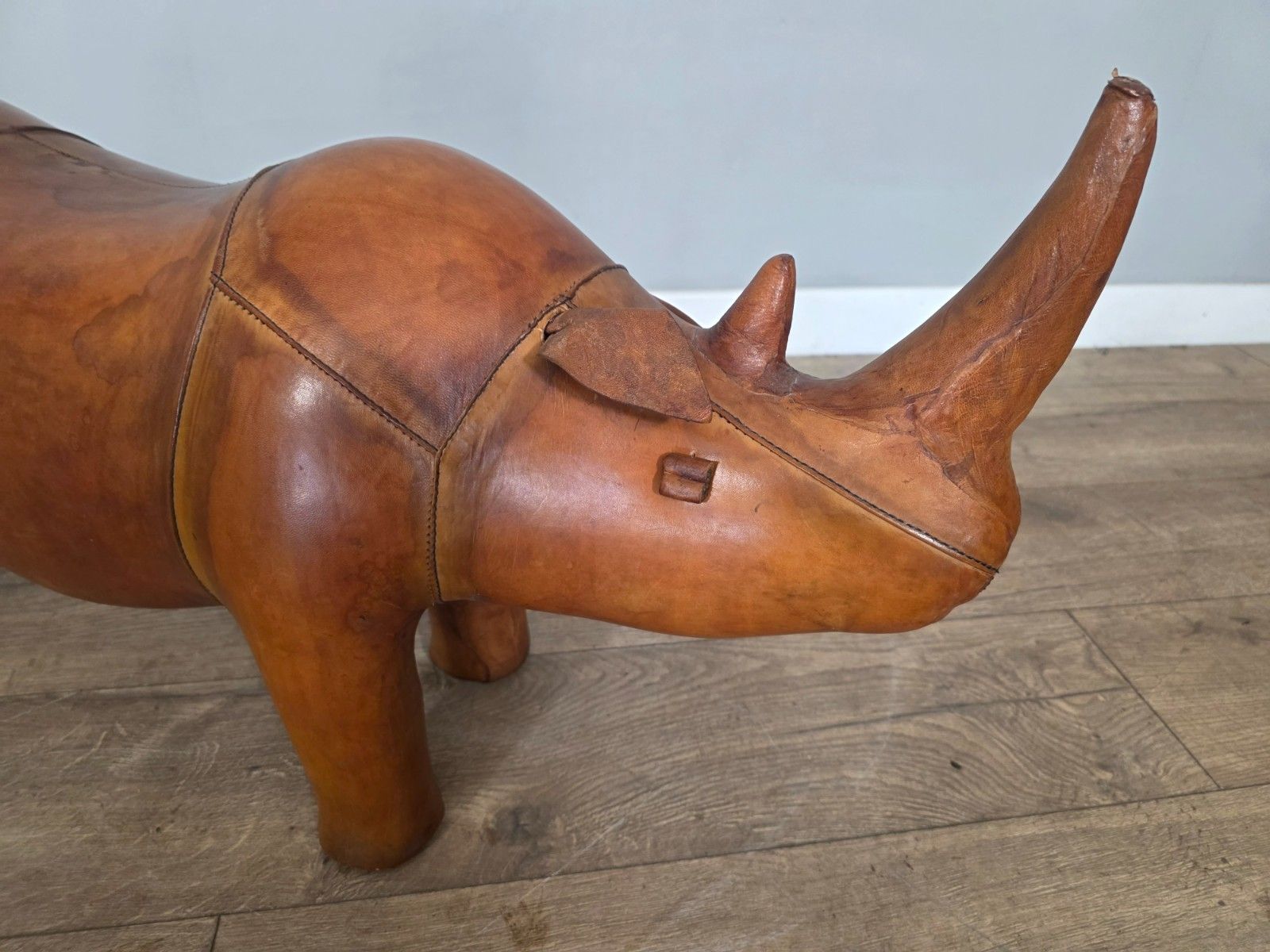 Large Leather Dimitri Omersa For Liberty London Rhino Footstool photo 1125.0
