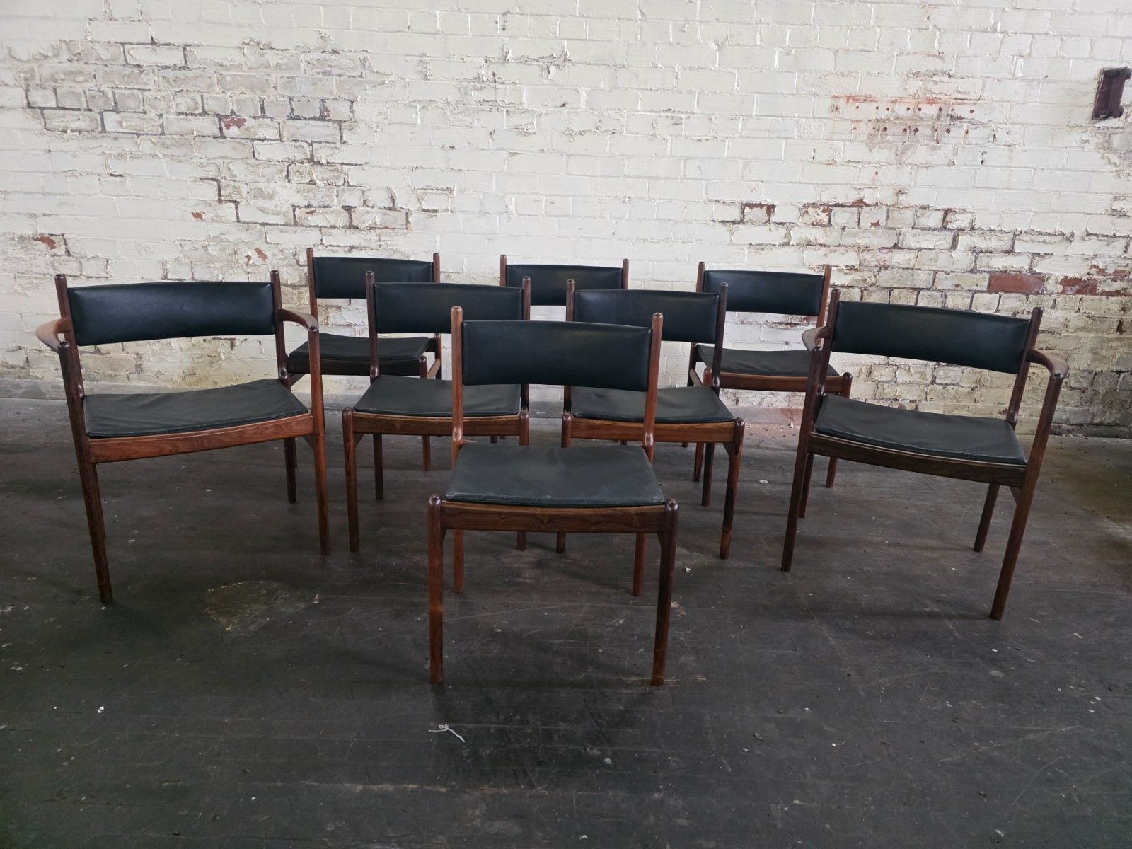 Set Of 8 Danish Dining Chairs By Kai Lyngfeldt Larsen
