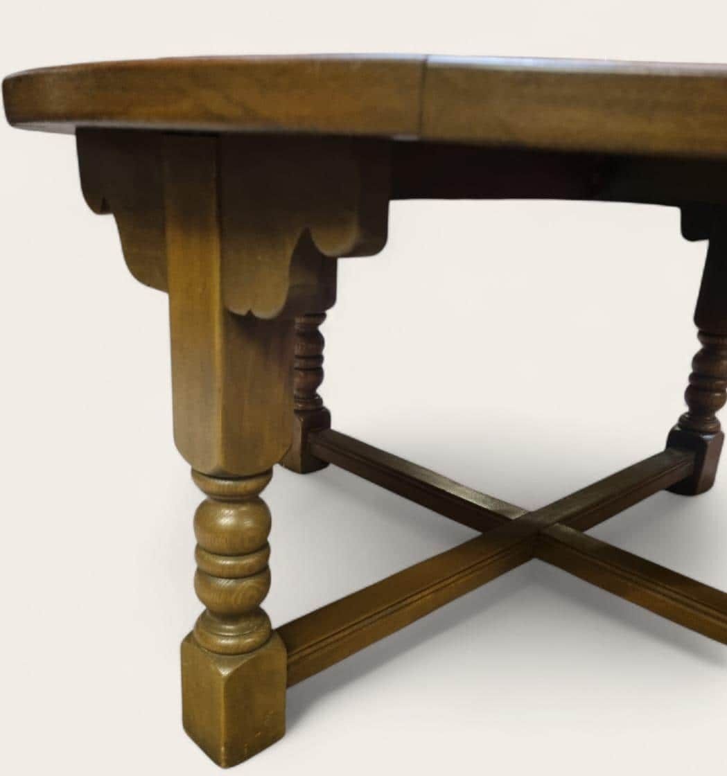 Vintage Old Charm Wood Brothers Large Coffee Table / Light Oak / C.1970s / Free Delivery photo 399.0
