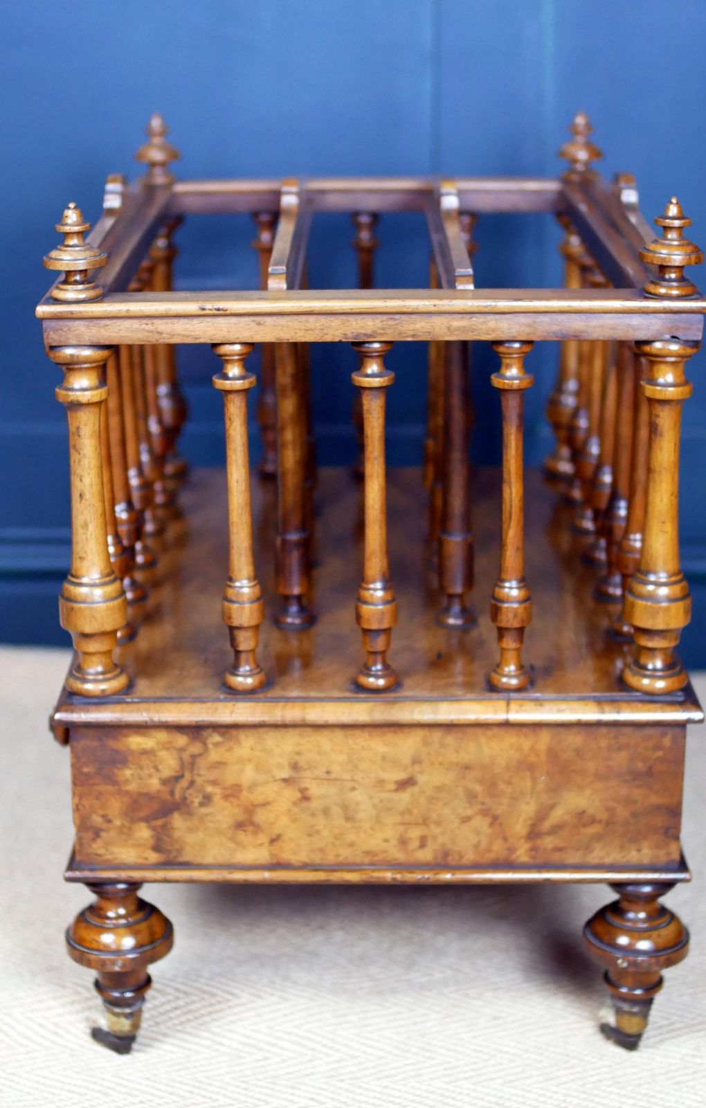 photo vinterior Victorian 19th Century Walnut Canterbury Magazine Rack