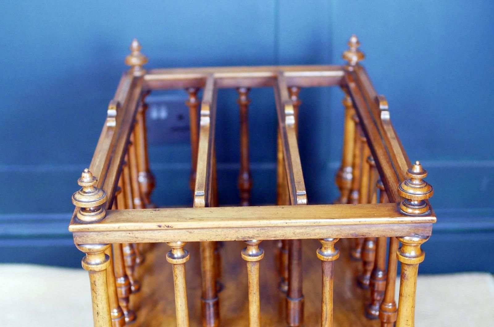 photo buy Victorian 19th Century Walnut Canterbury Magazine Rack