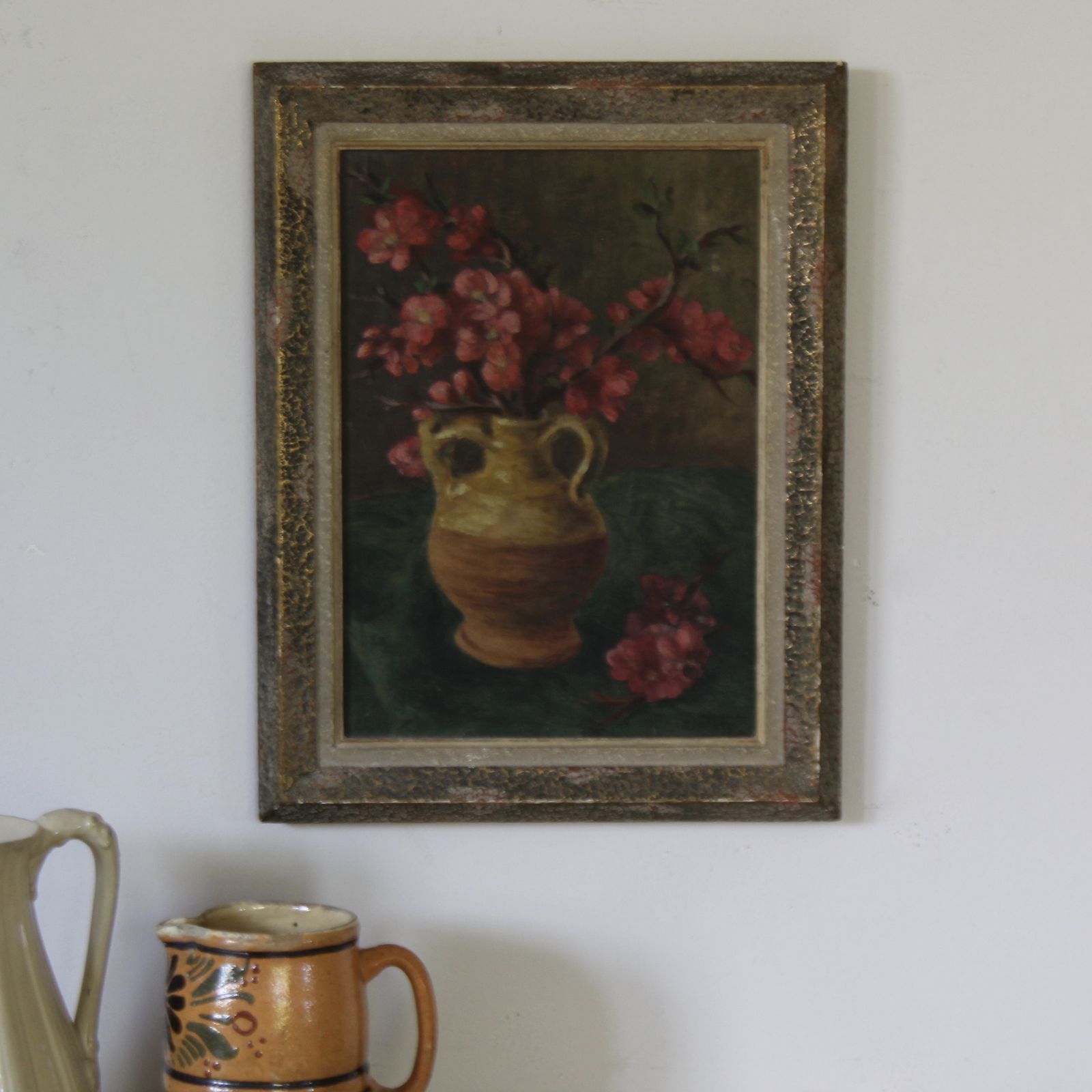 photo furniture Antique French Floral Still Life Painting