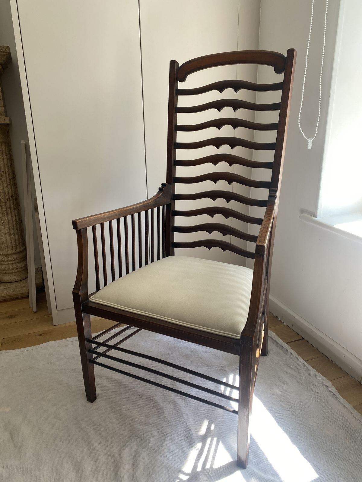 Edwardian Inlaid Mahogany Armchair photo furniture