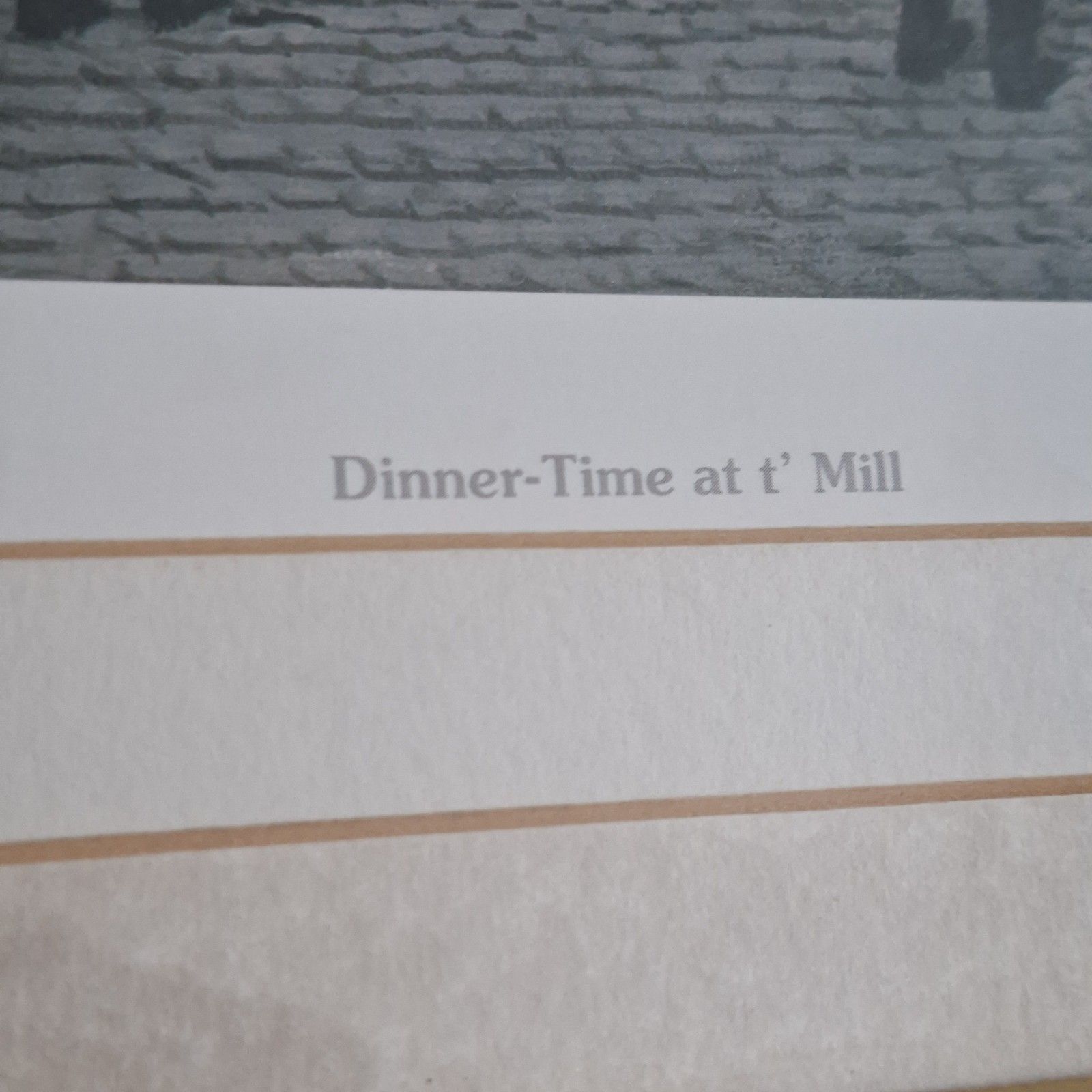 Tom Dodson Limited Edition Print Manchester Artist Dinner Time At The Mill photo Art