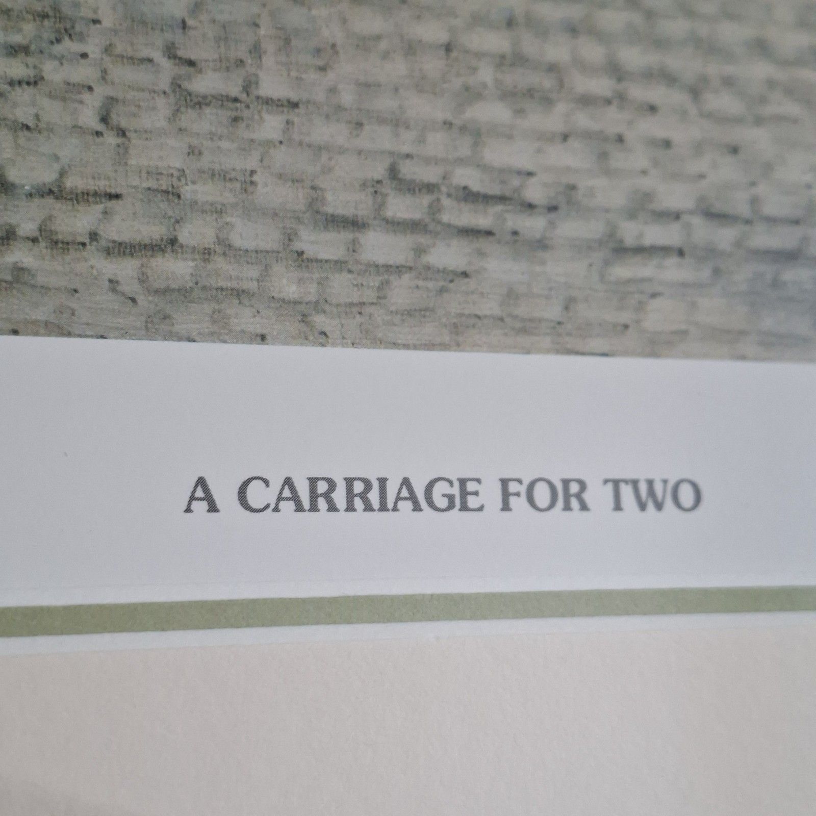 Tom Dodson Limited Edition Print Manchester Artist A Carriage For Two 1970s photo 70.0