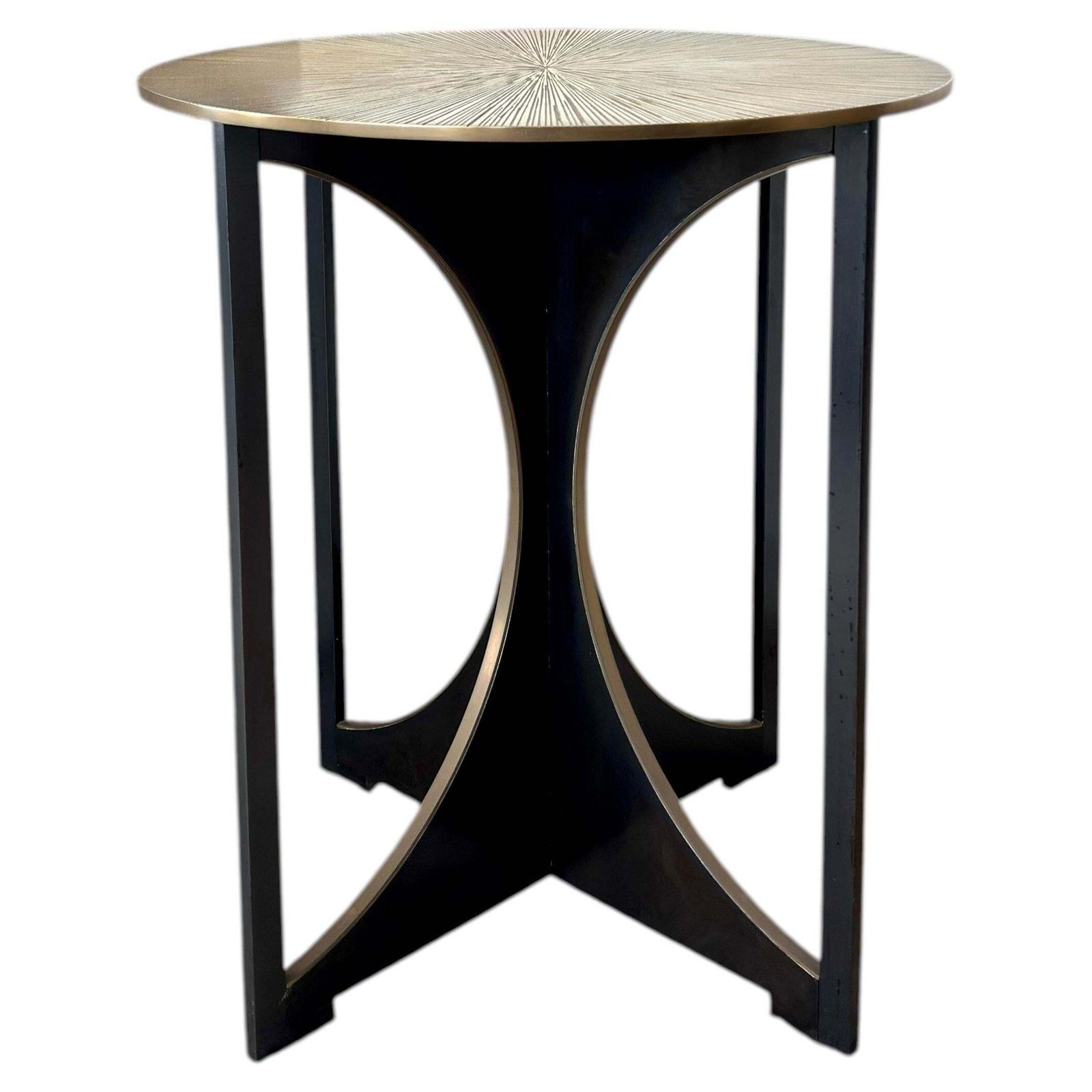 Catalina Bronze And Milled Steel Side Table By Tuell & Reynolds, 2016