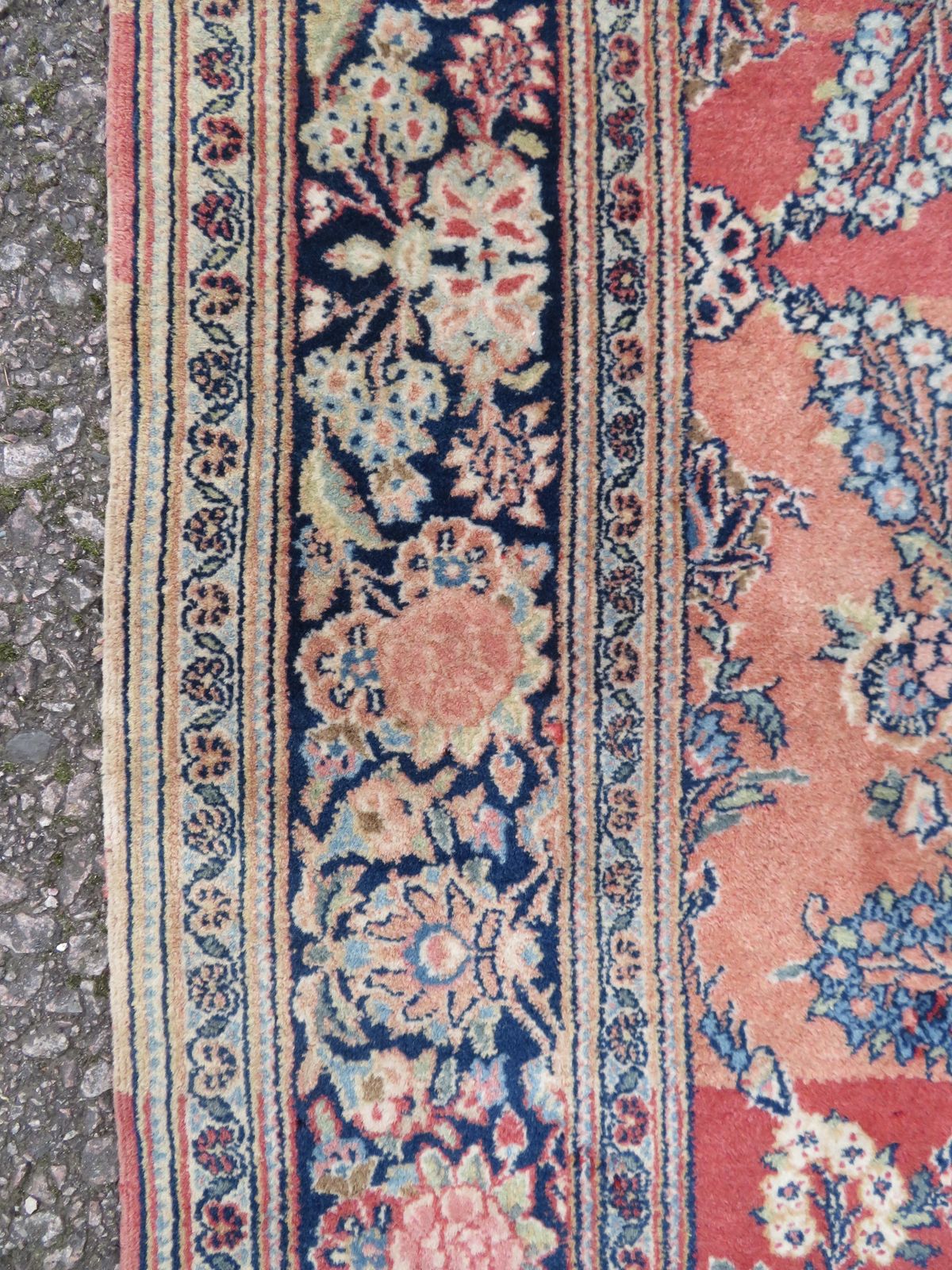 Antique Asian Pictorial Rug. 166cm X 104cm photo vintage