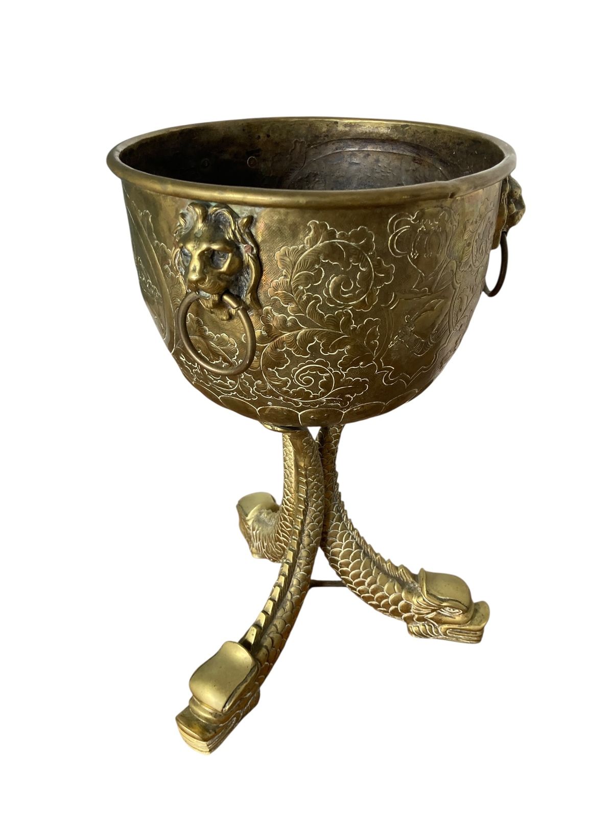 photo furniture An Antique Brass Jardinière Or Decorative Planter