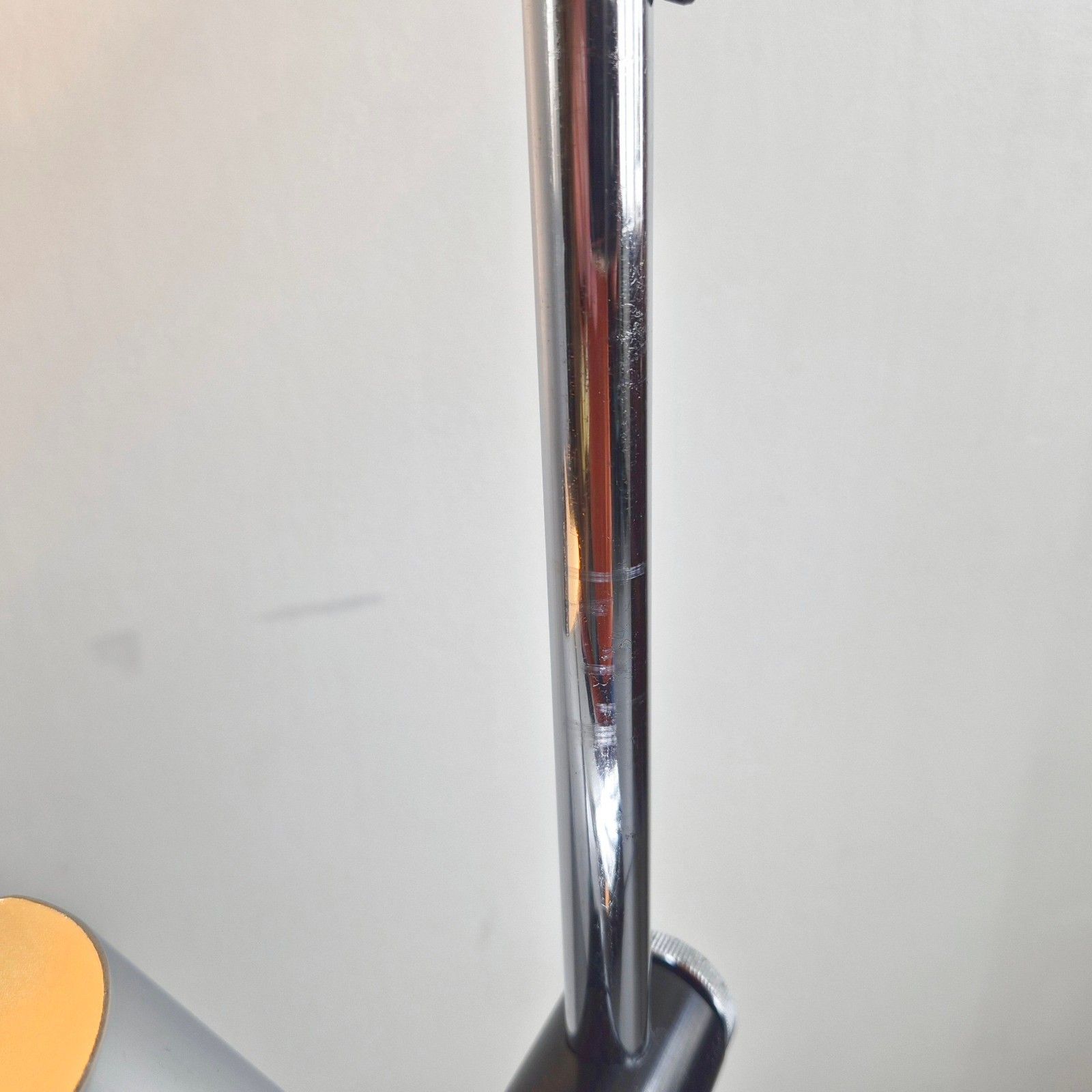 Lighting Vintage 1970s Space Age Adjustable Chrome Steel Floor Lamp 70s 1970s Retro photo