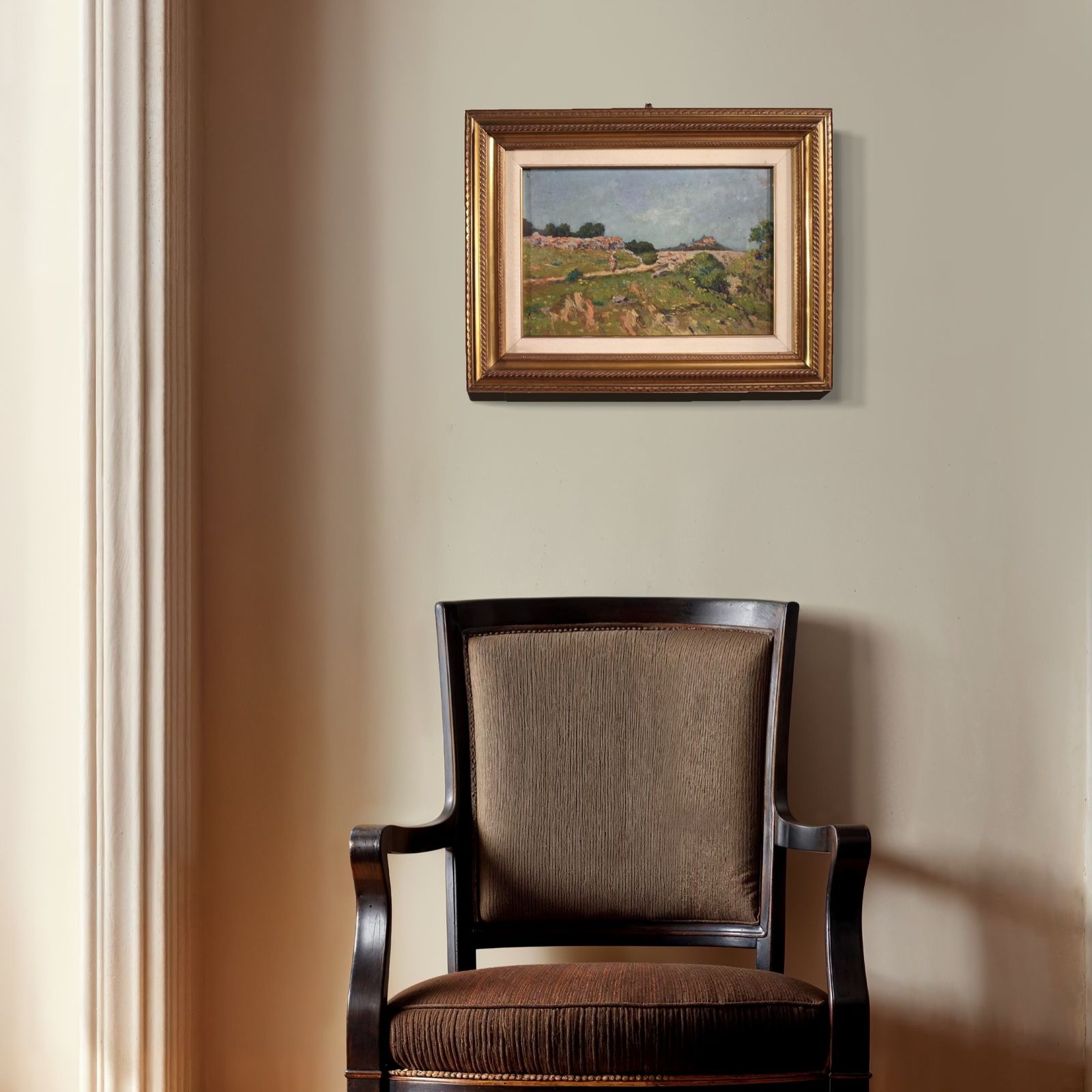 photo furniture Signed Italian Landscape Painting From The 20th Century