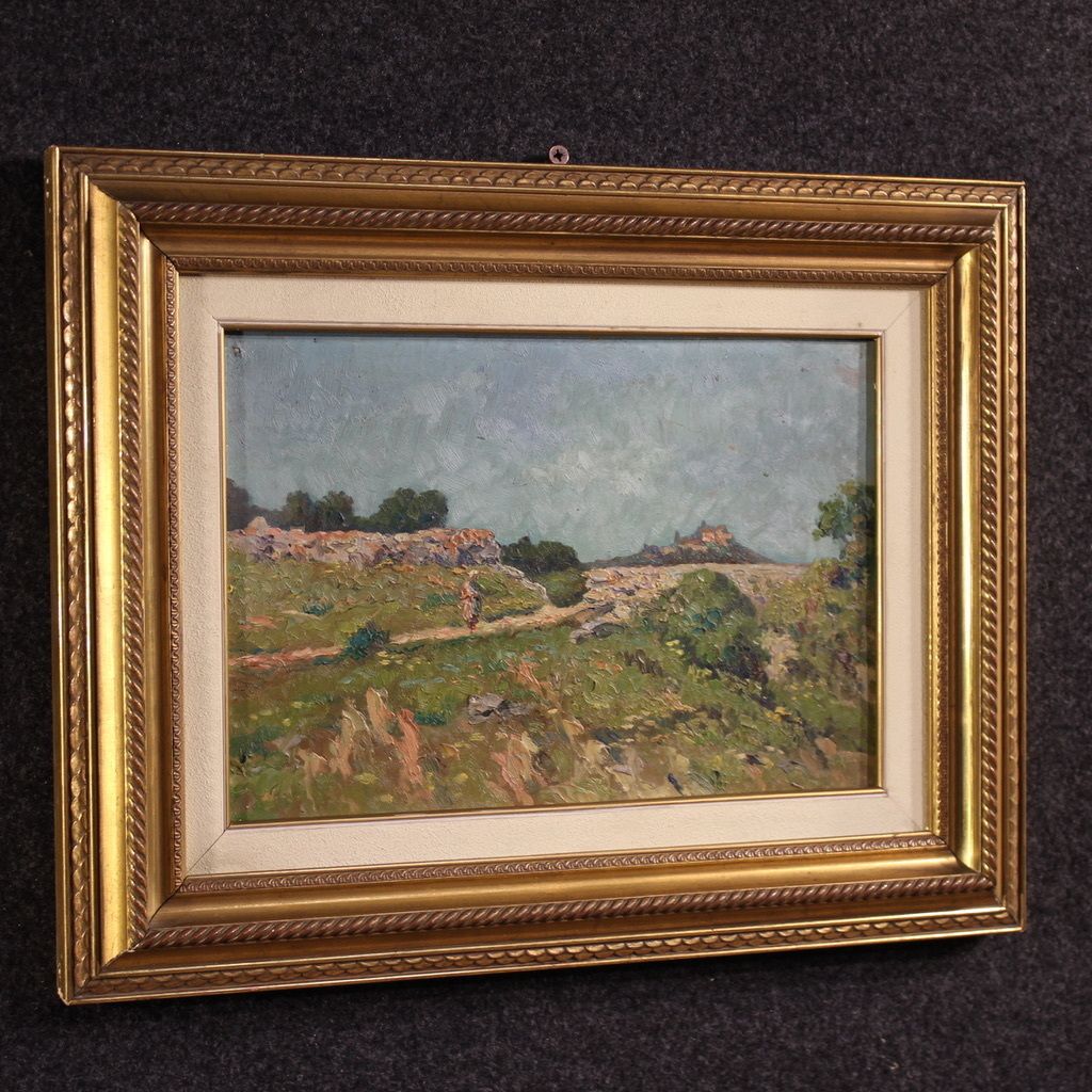 photo buy Signed Italian Landscape Painting From The 20th Century