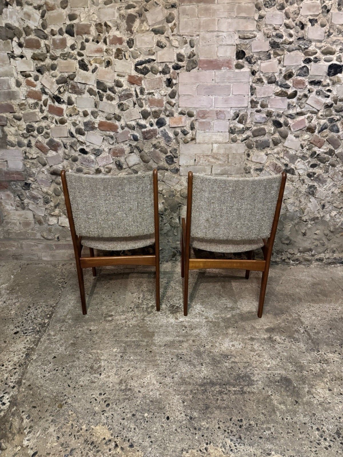🚛 Vintage Mid Century Set Of 4 Johannes Andersen Danish Teak Dining Chairs photo vintage