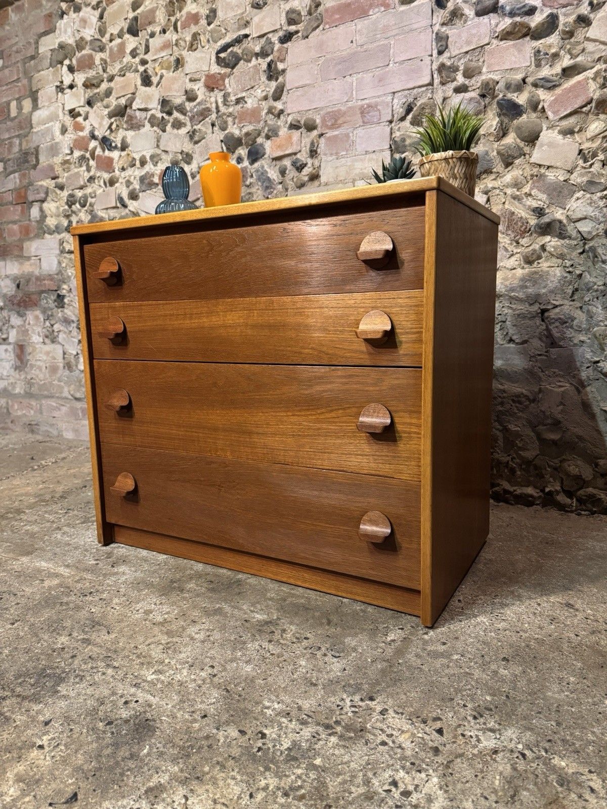 🚛 Vintage Mid Century Teak Chest Of Drawers Danish Scandinavian Design / Stag photo Furniture