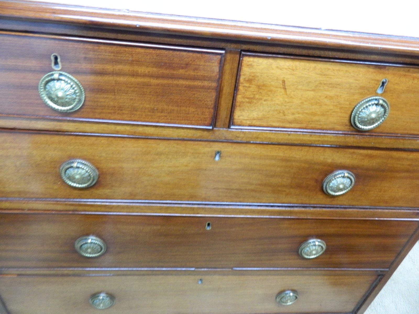 Edwardian Mahogany Chest Of Drawers photo vintage