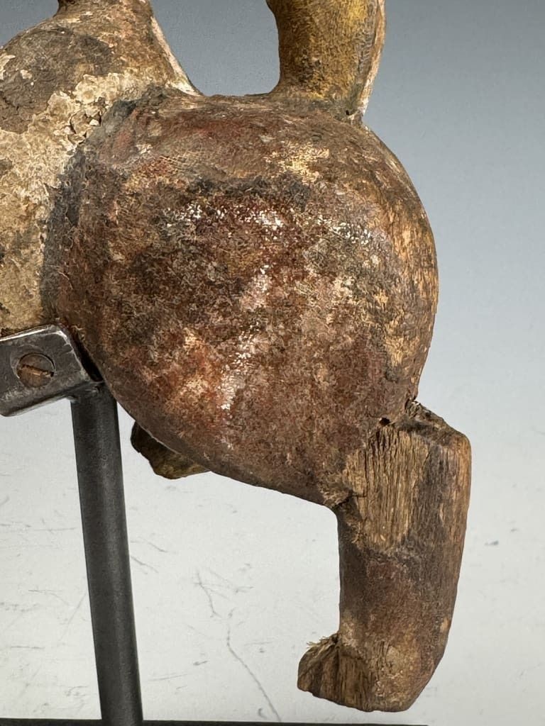 450.0 19th Century Chinese Mythical Animal Carving – Rooster Horse With Dragon Tail photo