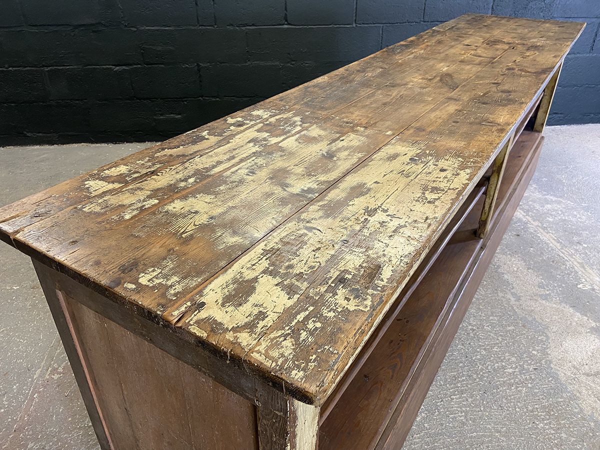 Furniture Large French Antique Hardware Shop Counter photo