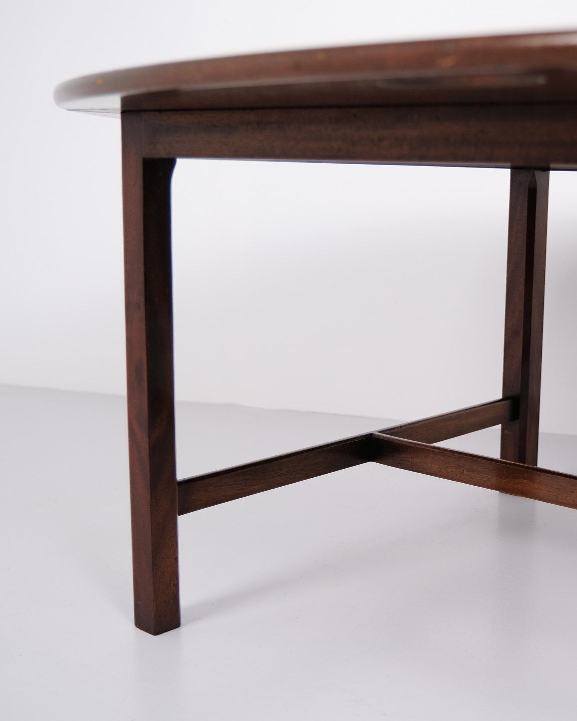 Butler Table Coffee Table In Mahogany With Brass Fittings From The 1930s photo vintage
