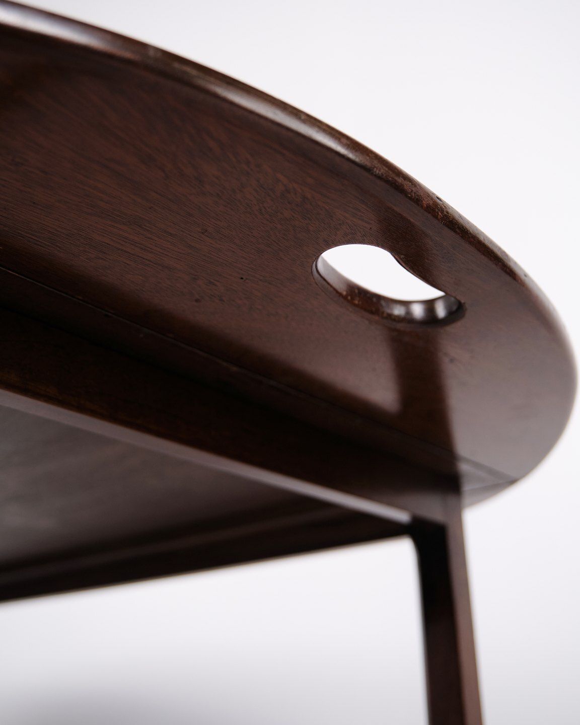 photo for sale Butler Table Coffee Table In Mahogany With Brass Fittings From The 1930s