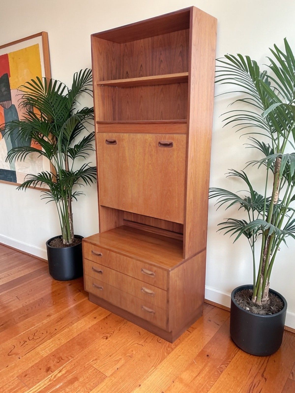 G Plan Fresco Teak Bureau Desk: Mid Century Cocktail Cabinet Workstation 1970's photo buy