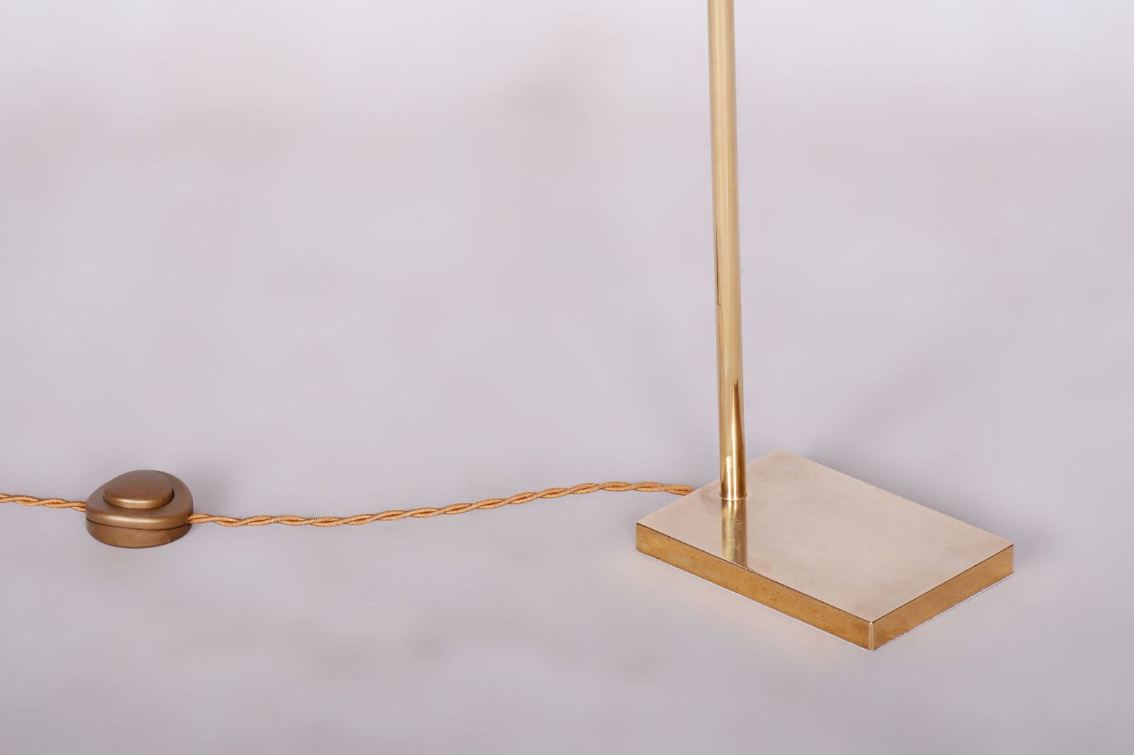 Original Mid Century Floor Lamp, Brass, Elecrical Revision, Germany, 1970s photo for sale