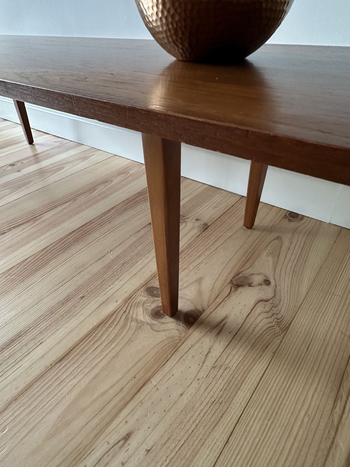 Mid Century Teak Coffee Table 1960's Tapered Legs photo buy