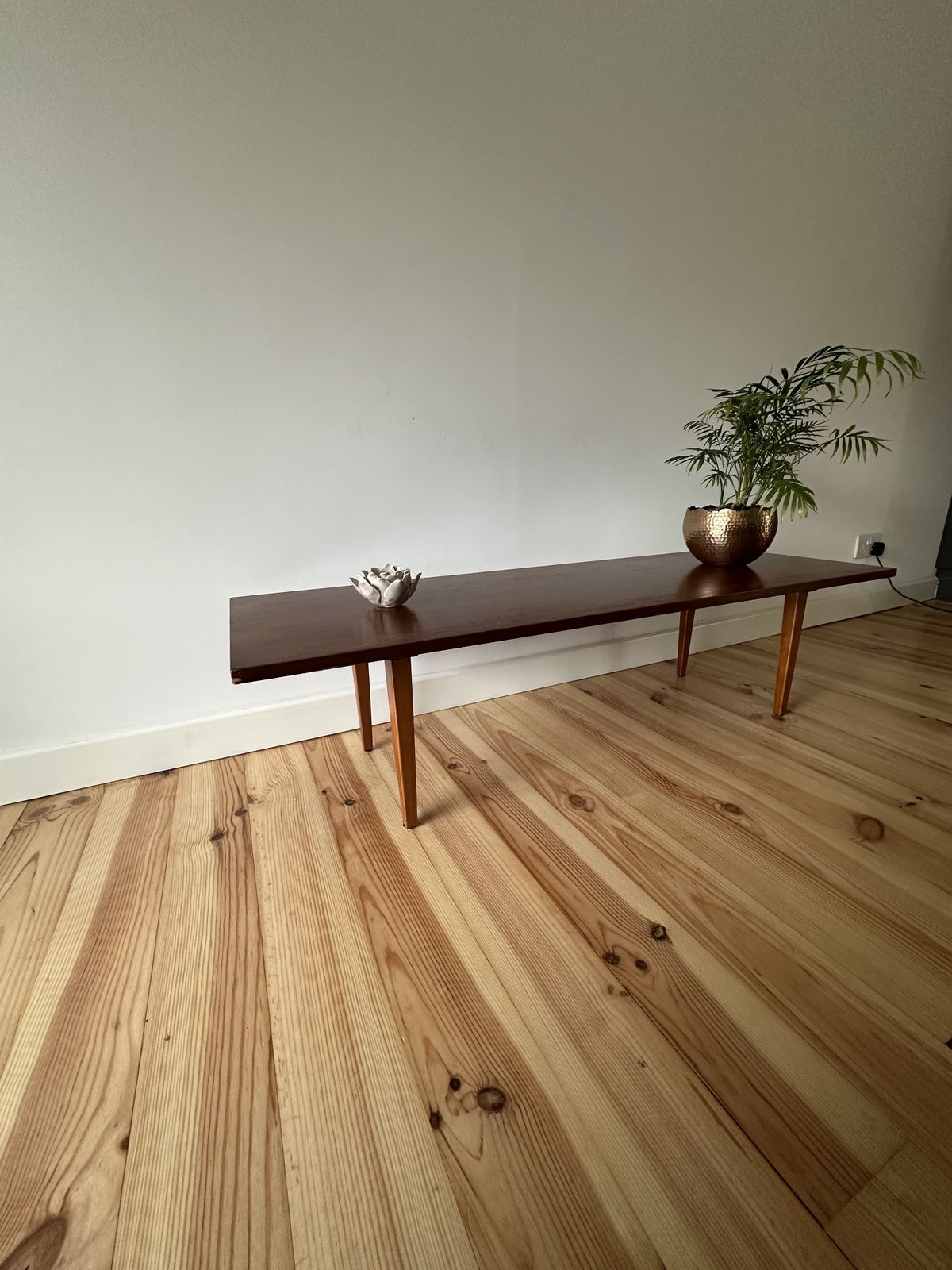 photo for sale Mid Century Teak Coffee Table 1960's Tapered Legs