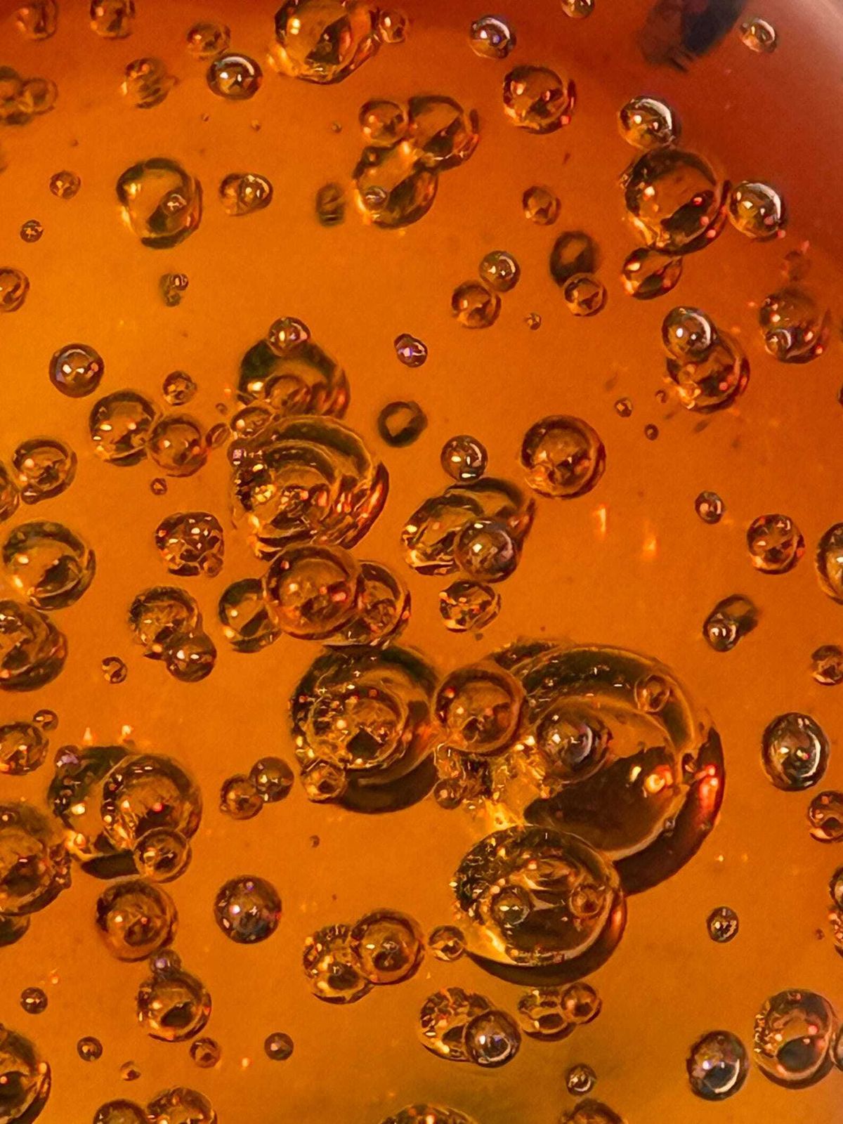 Handmade   Orange / Dark Amber   Paperweight / Paperweight   Trapped Air Bubbles   Large photo furniture